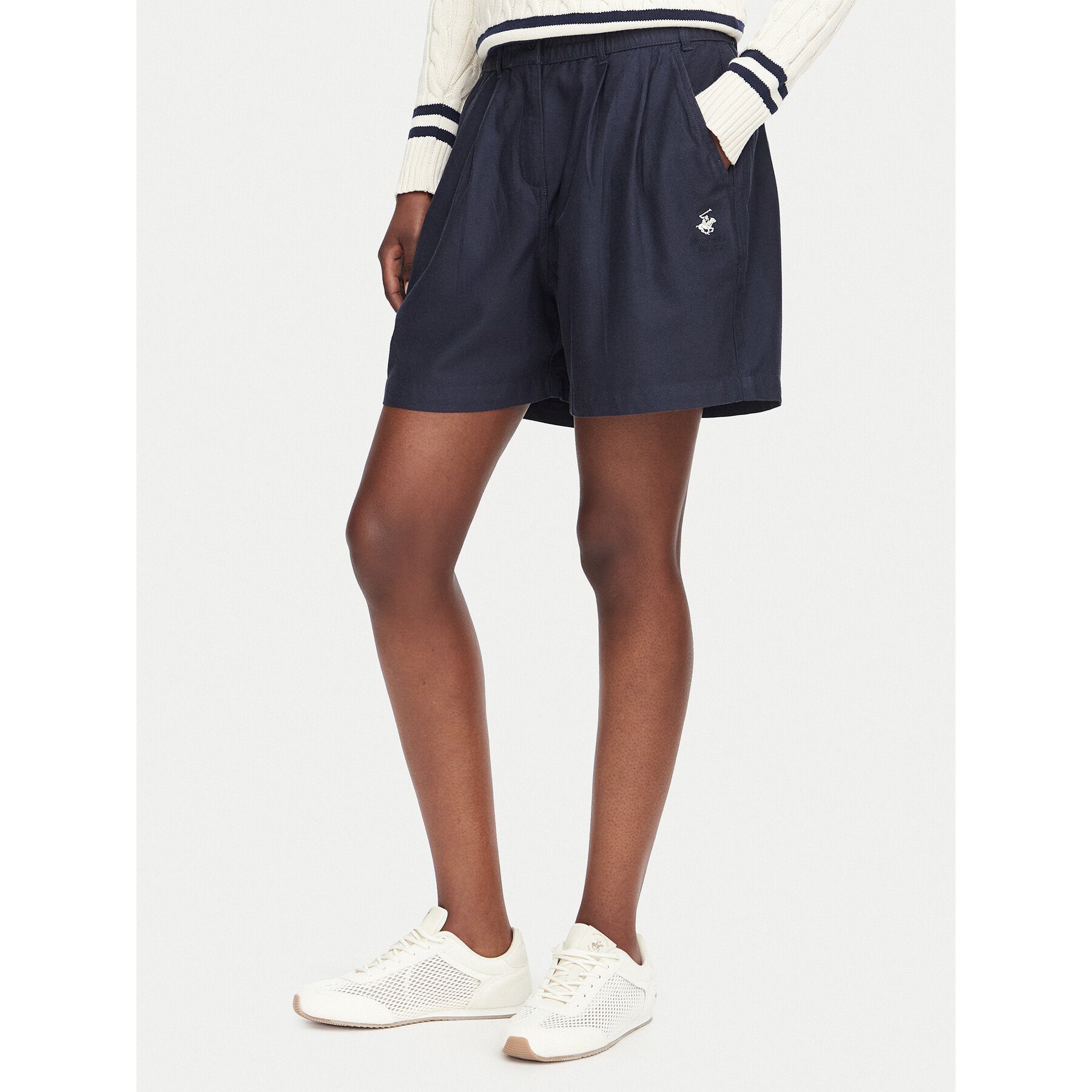 Beverly Hills Polo Club Stoffshorts P-SS26W-B576580-VF Dunkelblau Regular Fit