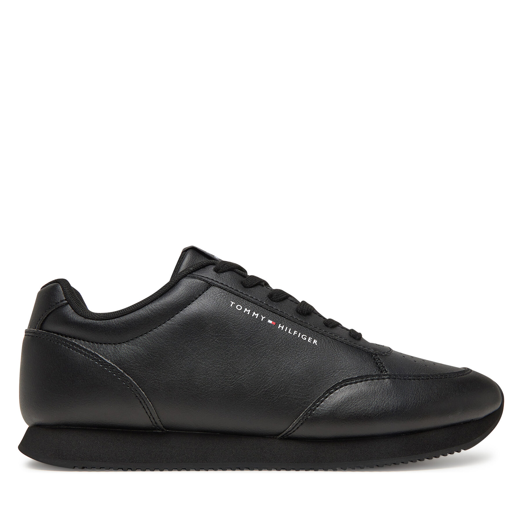  Sportcipők Tommy Hilfiger Lo Runner Pu Mix FM0FM05419 Fekete akciós termékkép 1