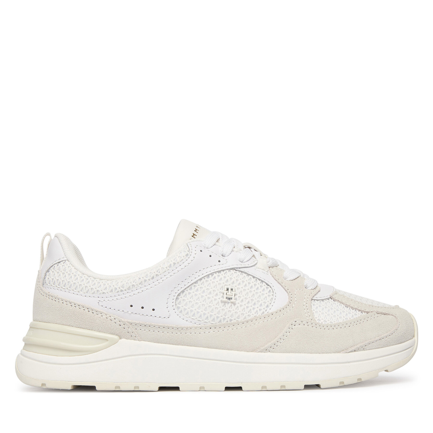 Sneakersy Tommy Hilfiger Th Mix Material Runner FW0FW09306 Biela
