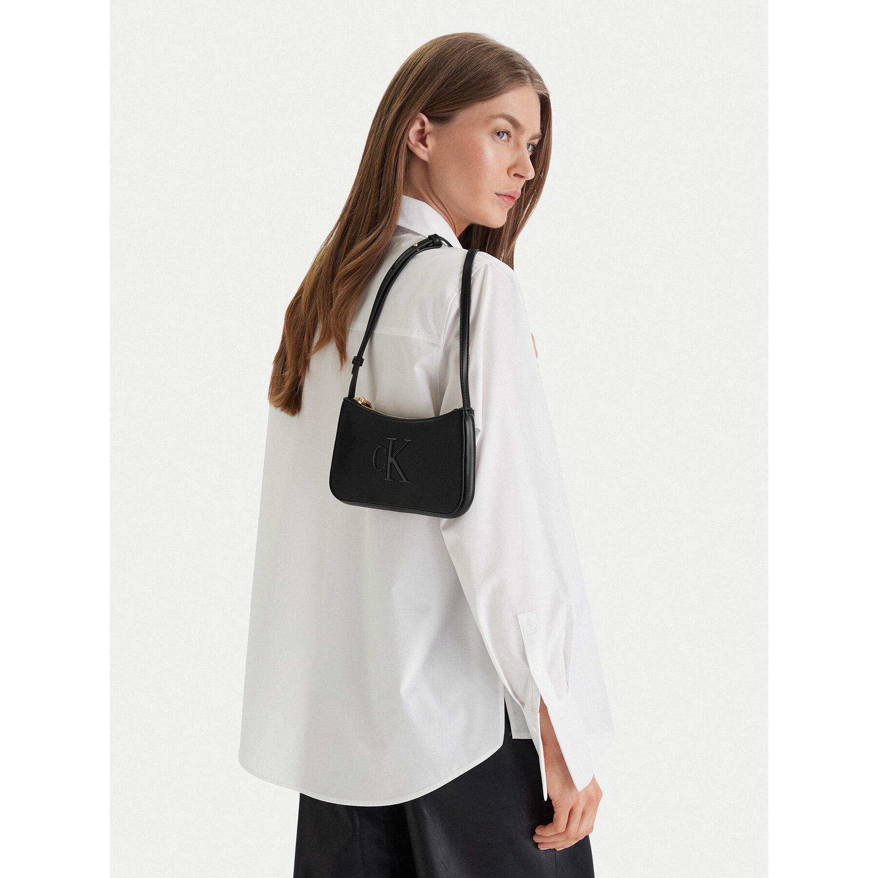 Ročna torba Calvin Klein Bold Ck Mini Bag LV04F1125G Črna