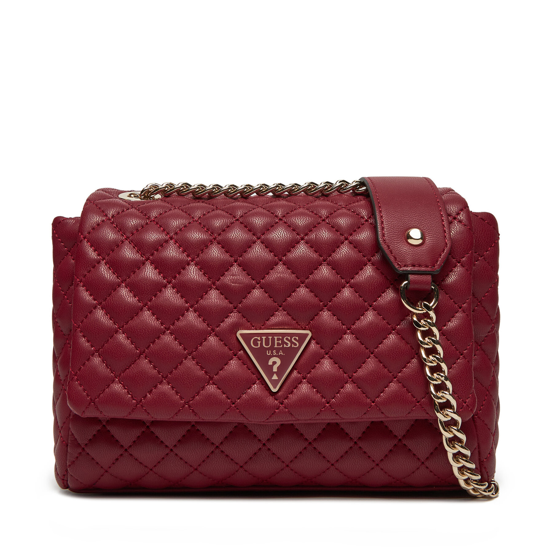 Handväska Guess HWEQG9 54121 Mörkröd