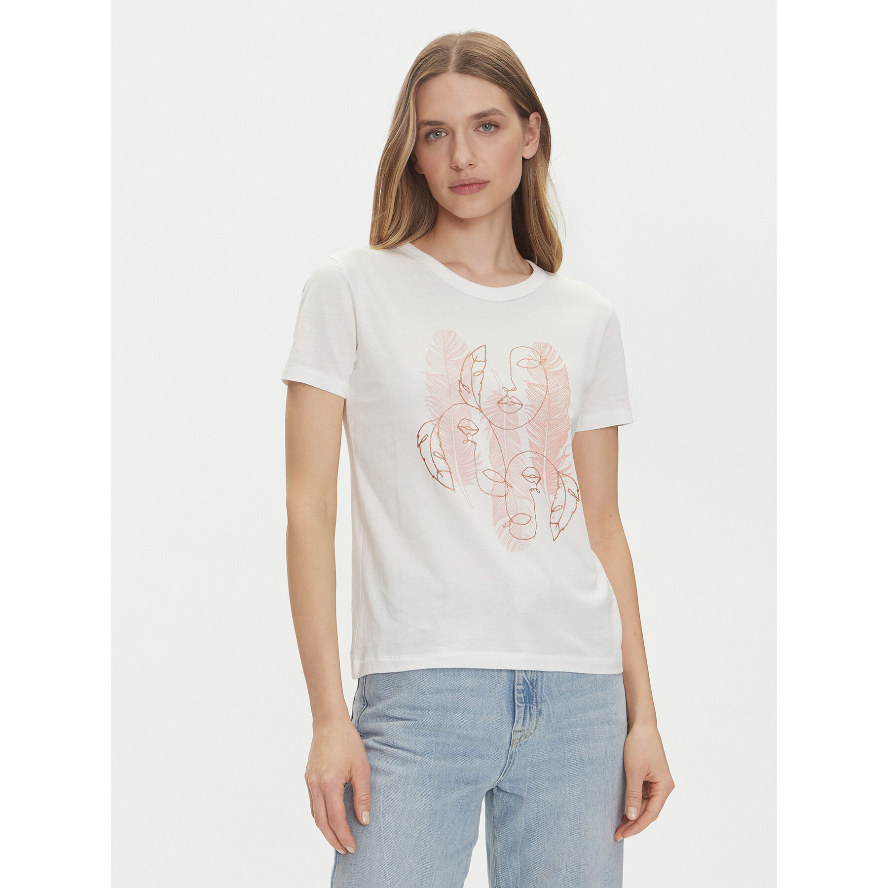 JDY JDY T-Shirt Michigan 15311702 Λευκό Regular Fit