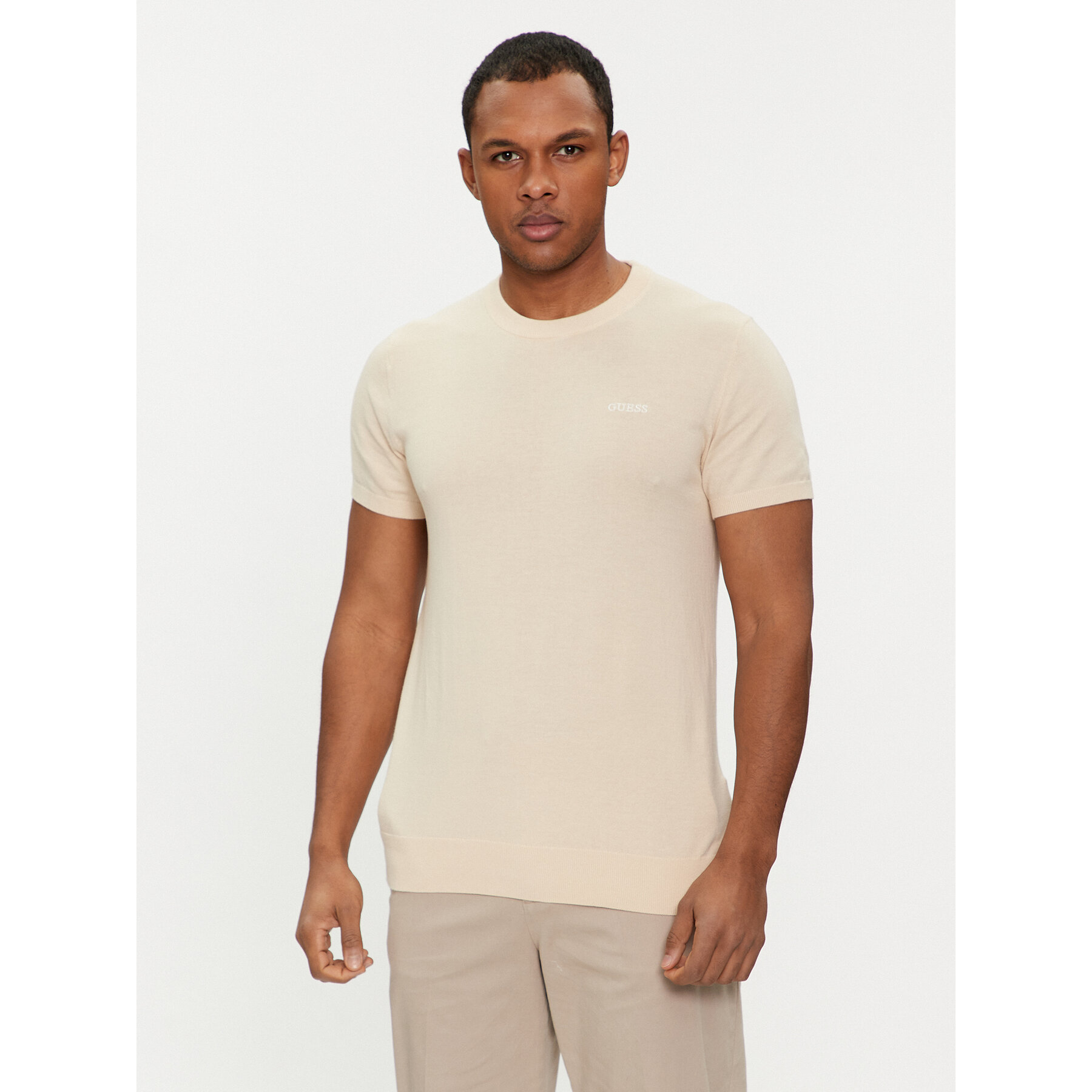 Guess Πουλόβερ M4GR05 Z3DN1 Κρεμ Regular Fit