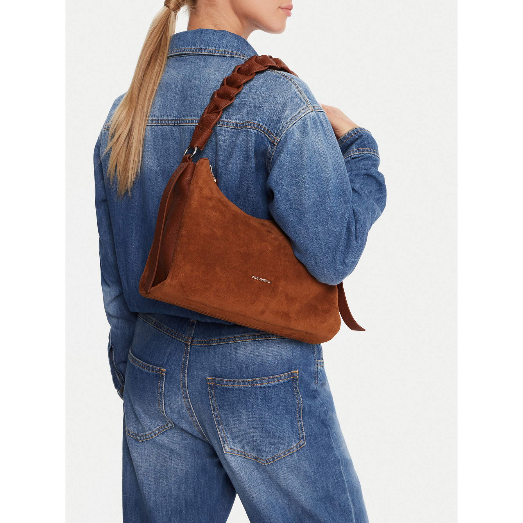 Дамска чанта Coccinelle P6P Boheme Suede Bimaterial E1 P6P 13 03 01 Кафяв