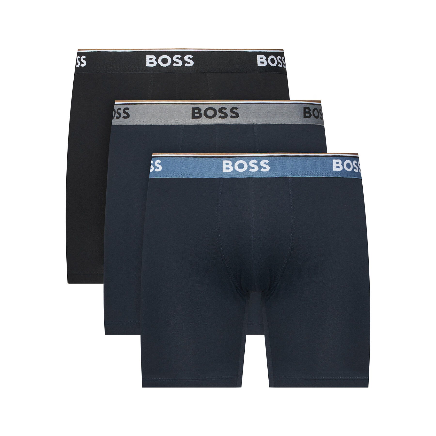 BOSS Boxershorts-Set BoxerBrLong 3P Power 50538142 Schwarz