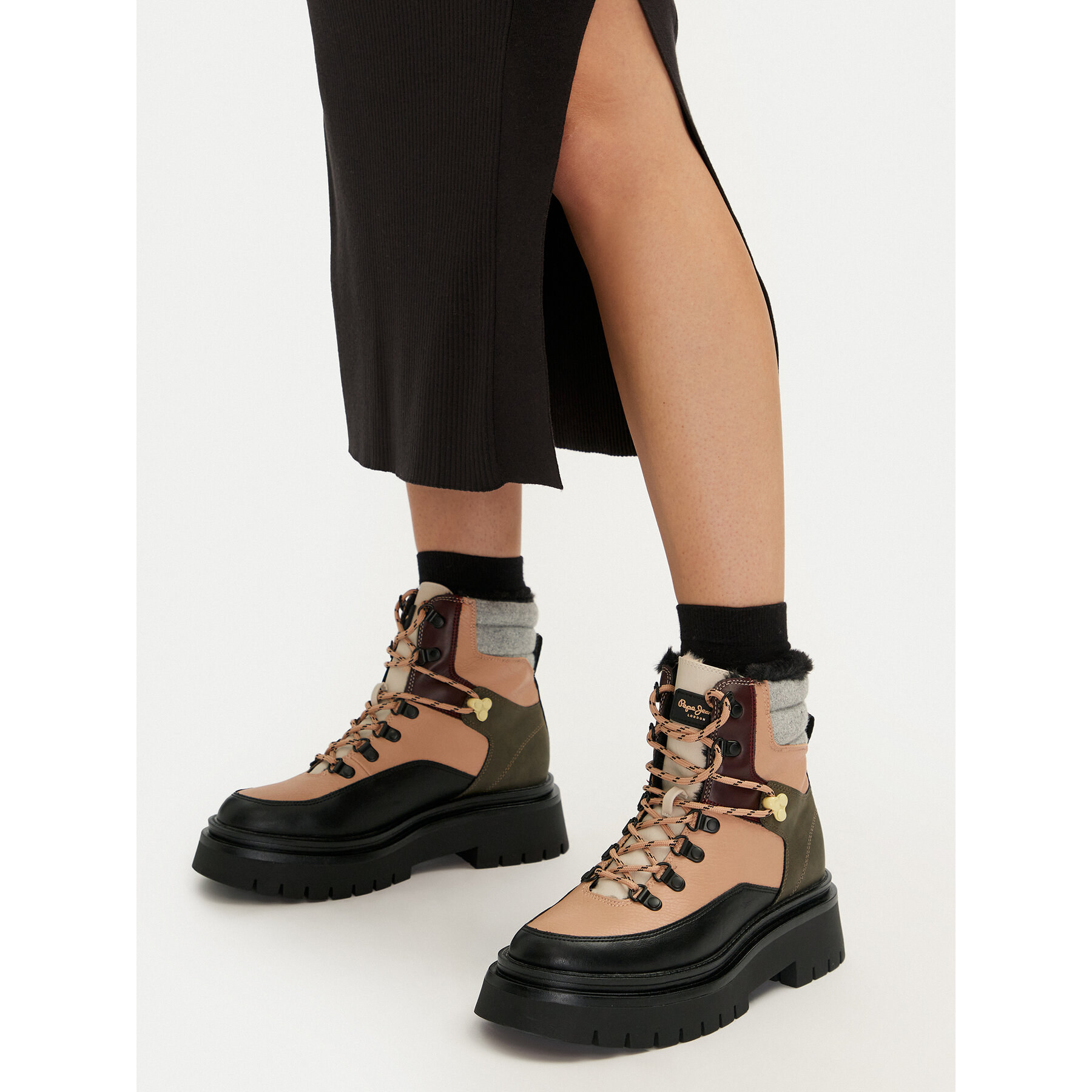 Šnurovacia obuv Pepe Jeans PLS50526 Béžová