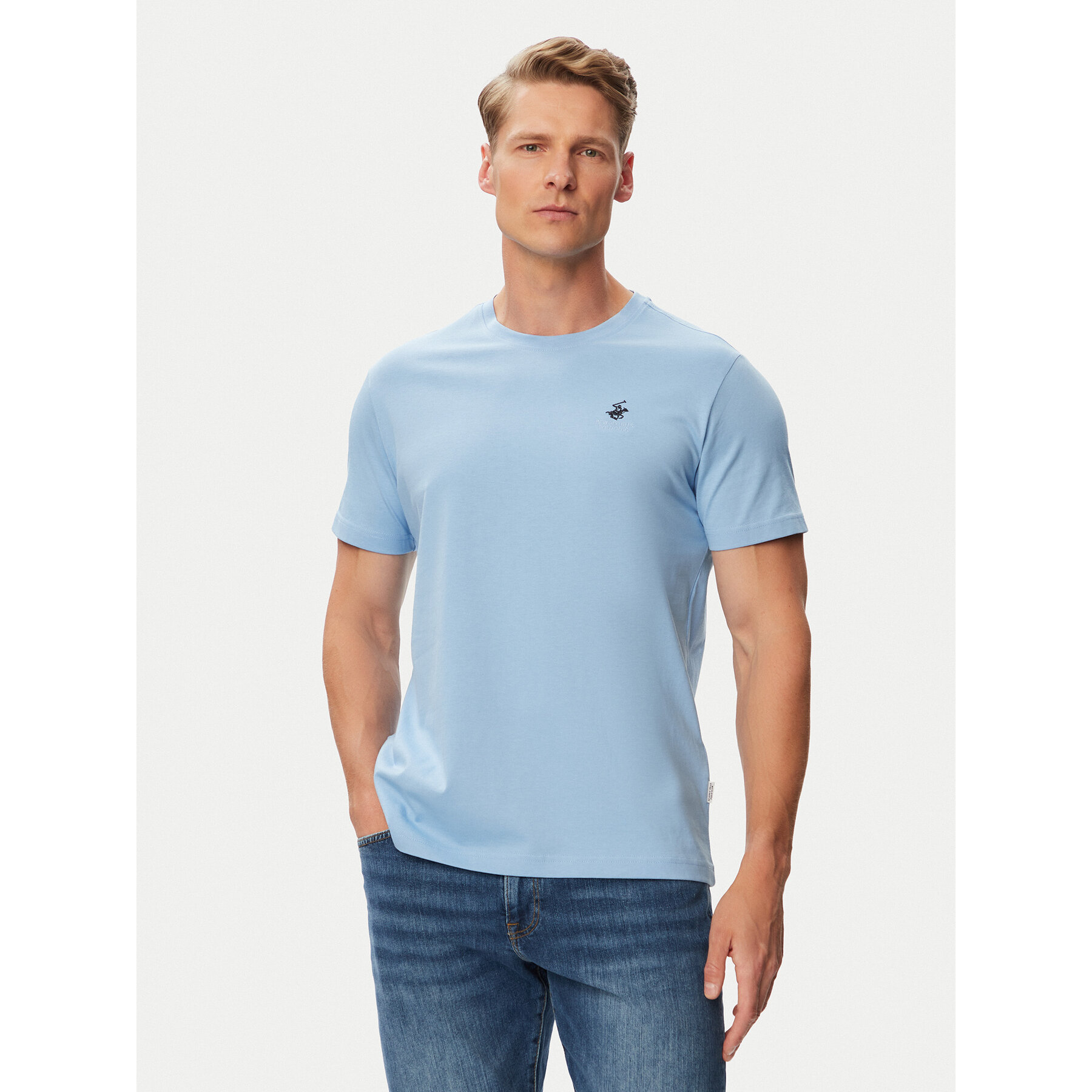 Beverly Hills Polo Club Majica P-SS26M-TS41740 Modra Regular Fit