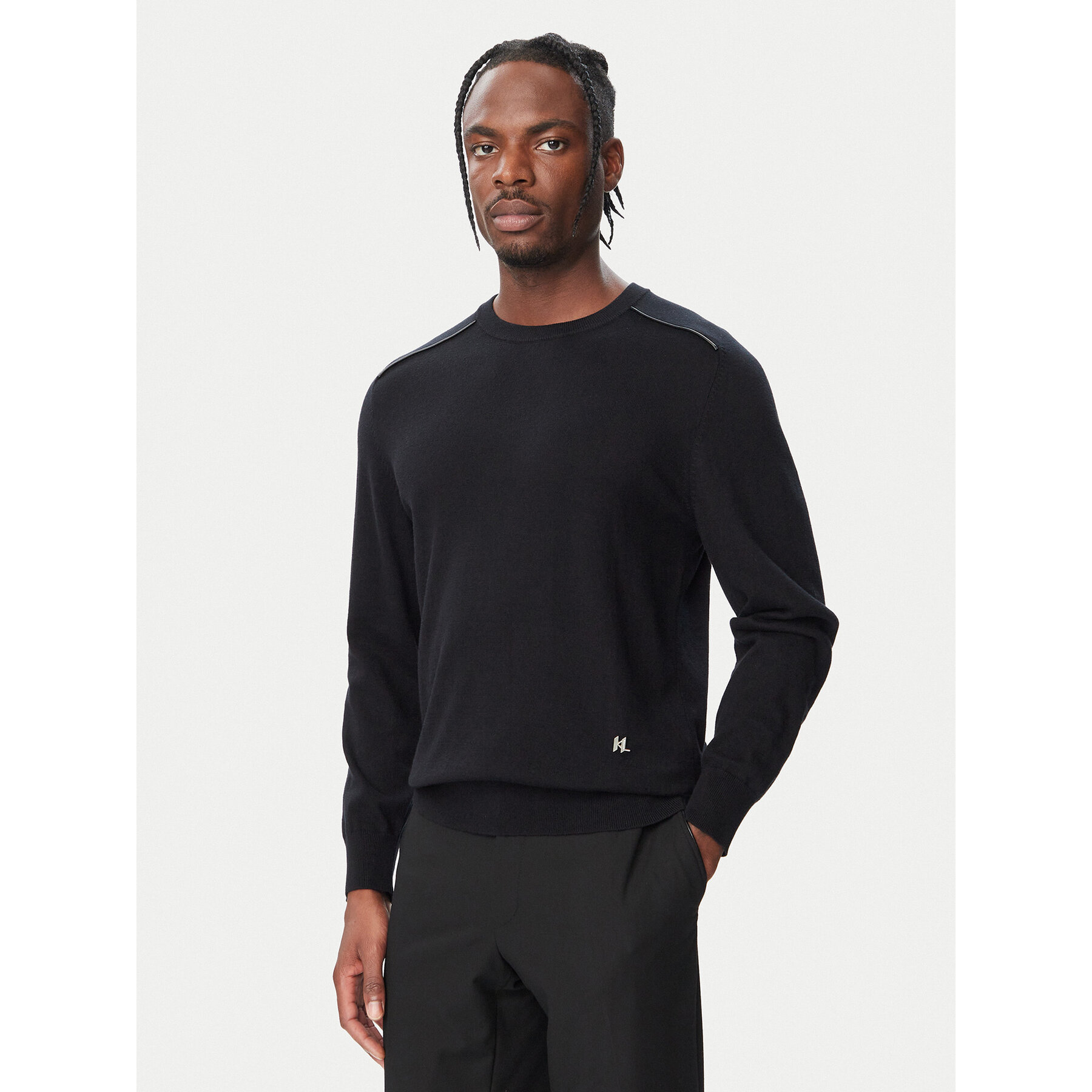 KARL LAGERFELD Pullover 655022 564305 Schwarz Regular Fit