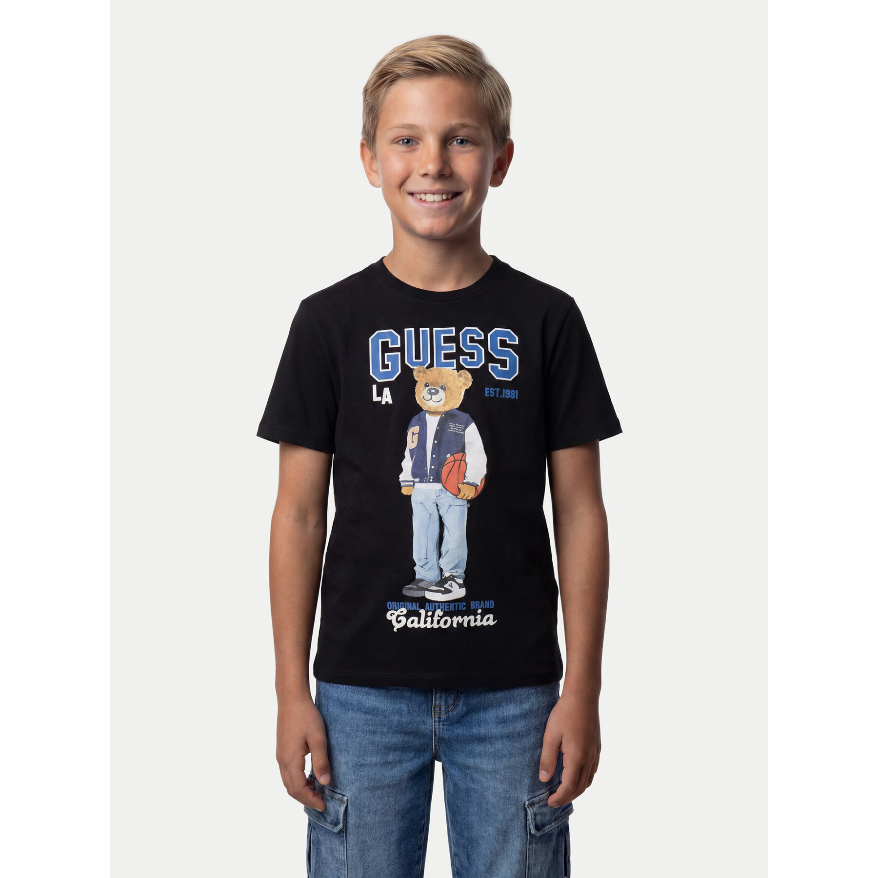 Guess T-shirt L6YI19 K3750 Crna Regular Fit