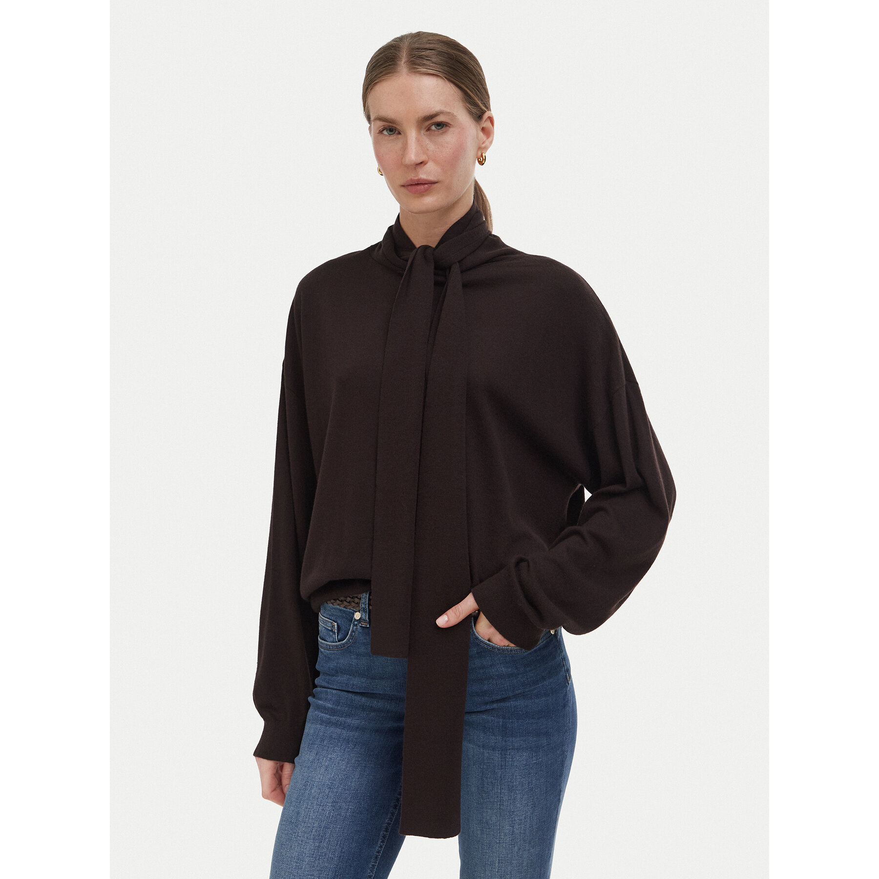 Liu Jo Pullover WF6445 MA16R Dunkelbraun Regular Fit