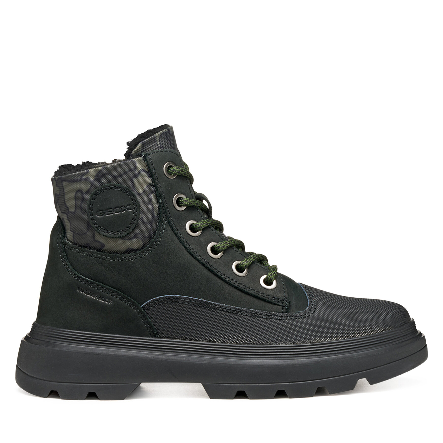 Šnurovacia obuv Geox J Kiddartah Wpf J56MLB 032MN C0033 S Čierna