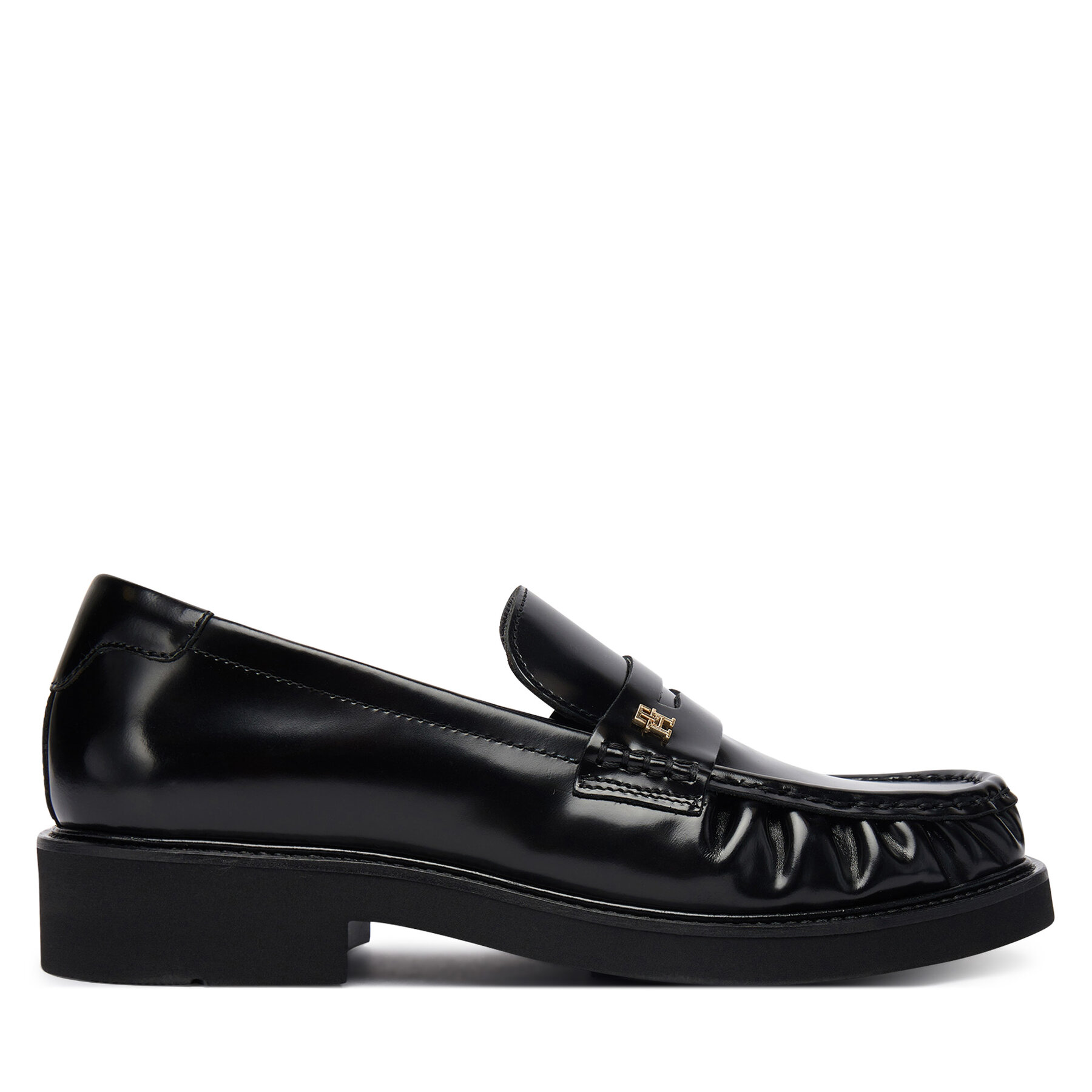 Pantofi Tommy Hilfiger Square Toe Abrasivato FW0FW08825 Negru