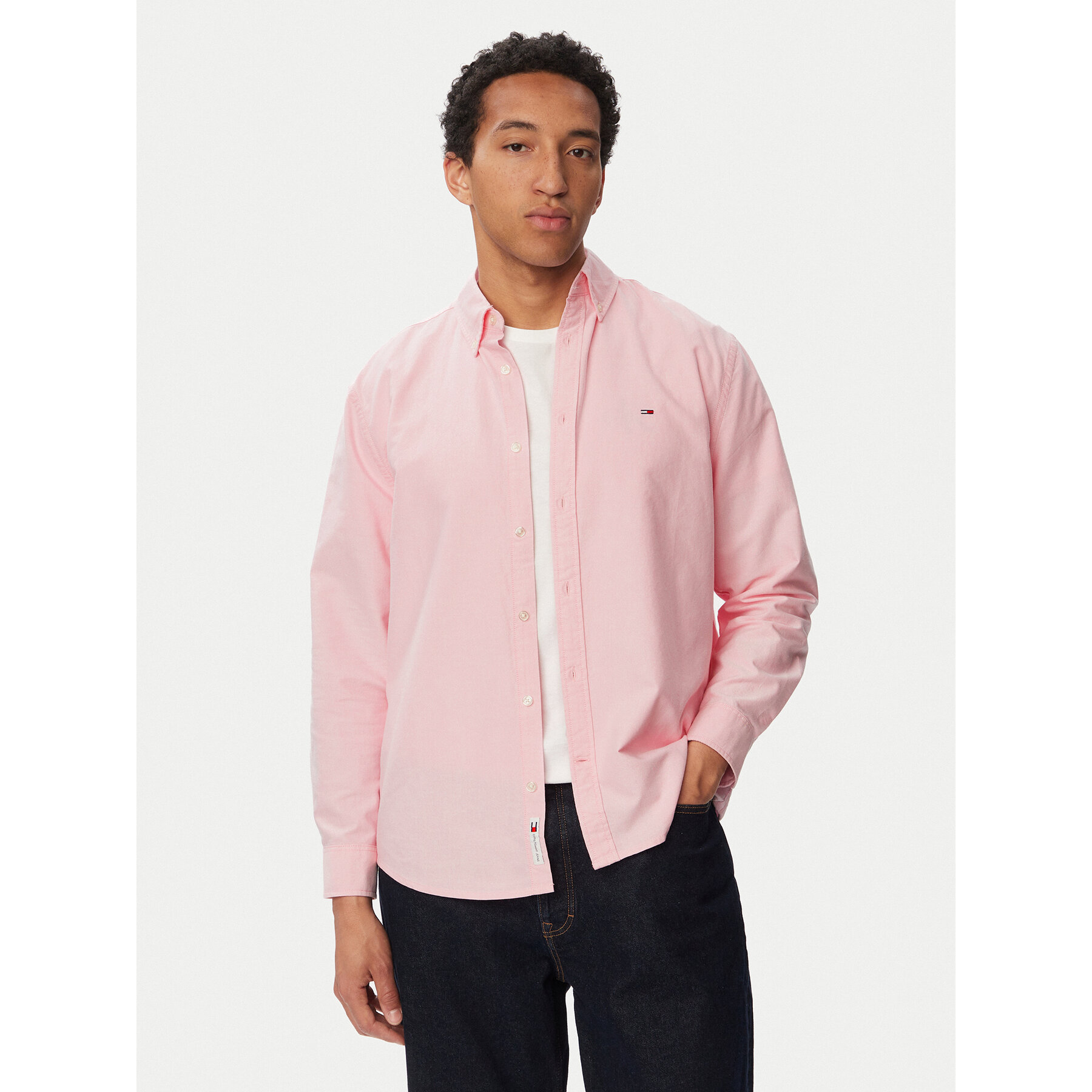 Tommy Jeans Hemd Oxford DM0DM21298 Hellrosa Regular Fit