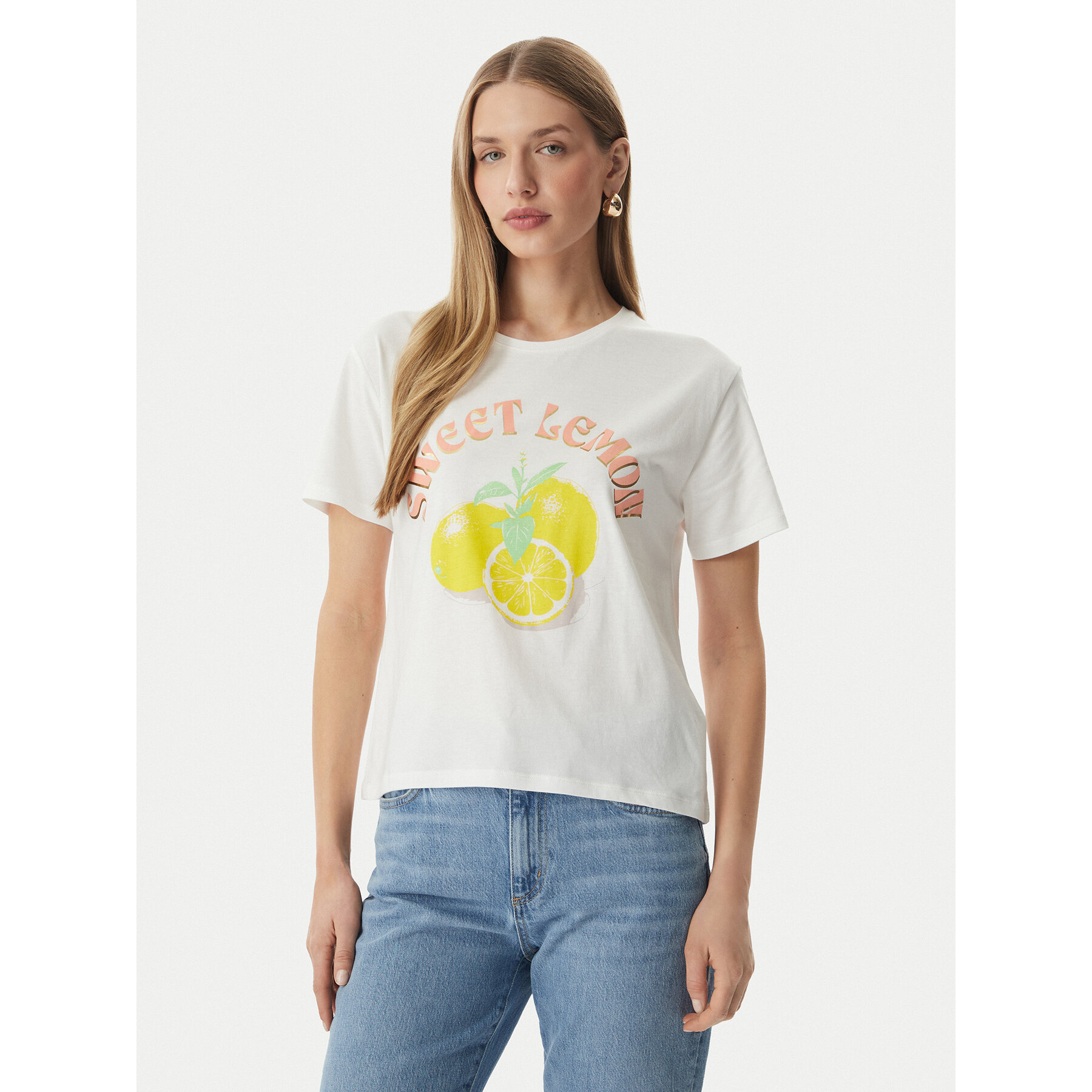 Morgan T-Shirt 261-DLEMON Weiß Regular Fit