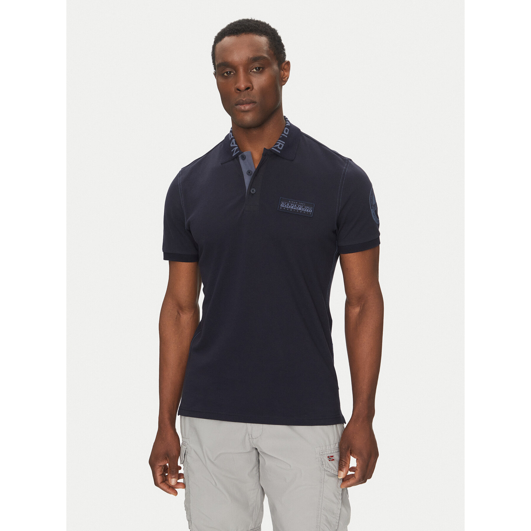 Napapijri Polo E-Amundsen NP0A4IN9 Σκούρο μπλε Regular Fit