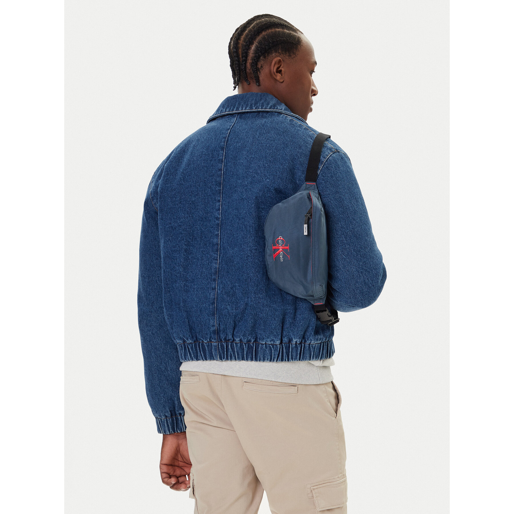 Borsetă Calvin Klein Bold Waistbag LV04D3116G Bleumarin