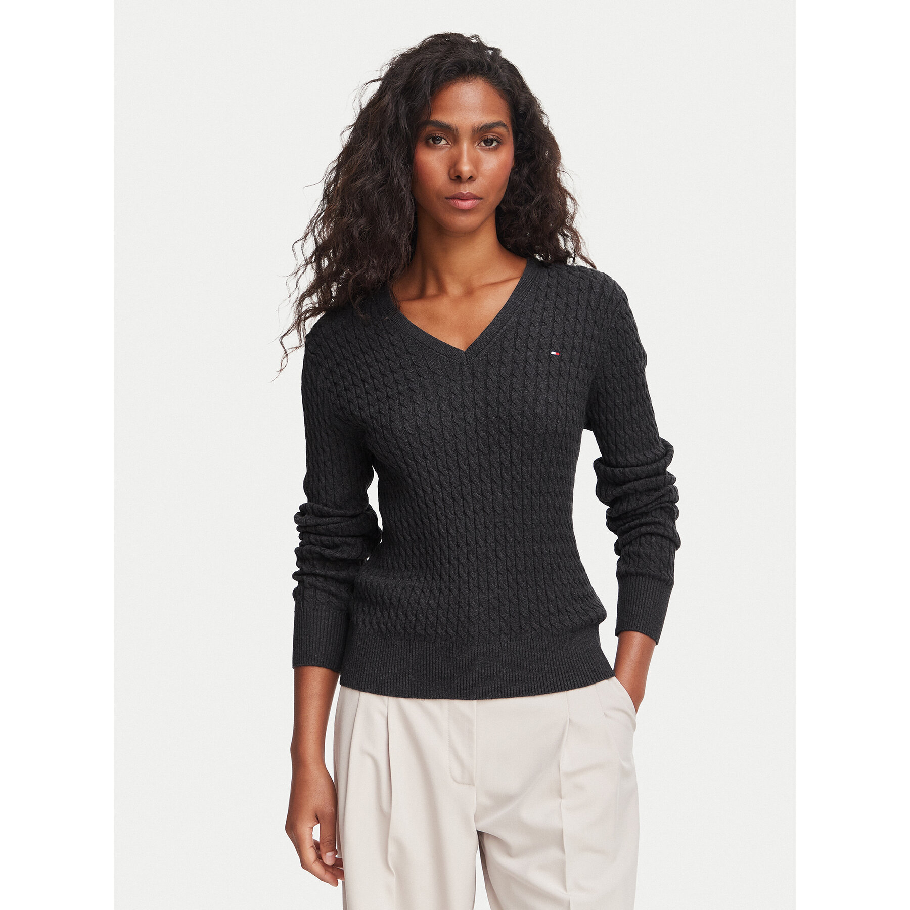 Tommy Hilfiger Pullover WW0WW44987 Dunkelgrau Regular Fit