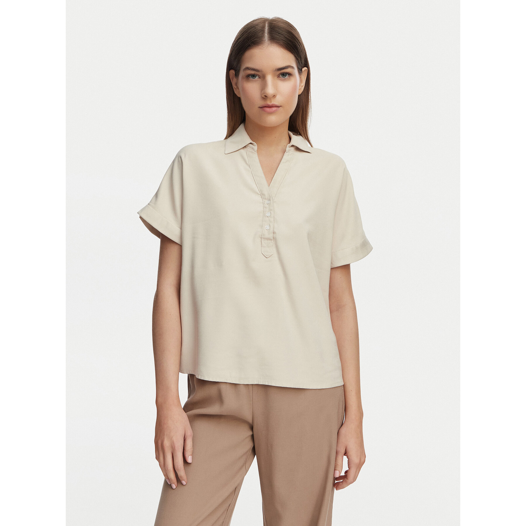 ONLY Polo Aris 15364279 Bež Loose Fit