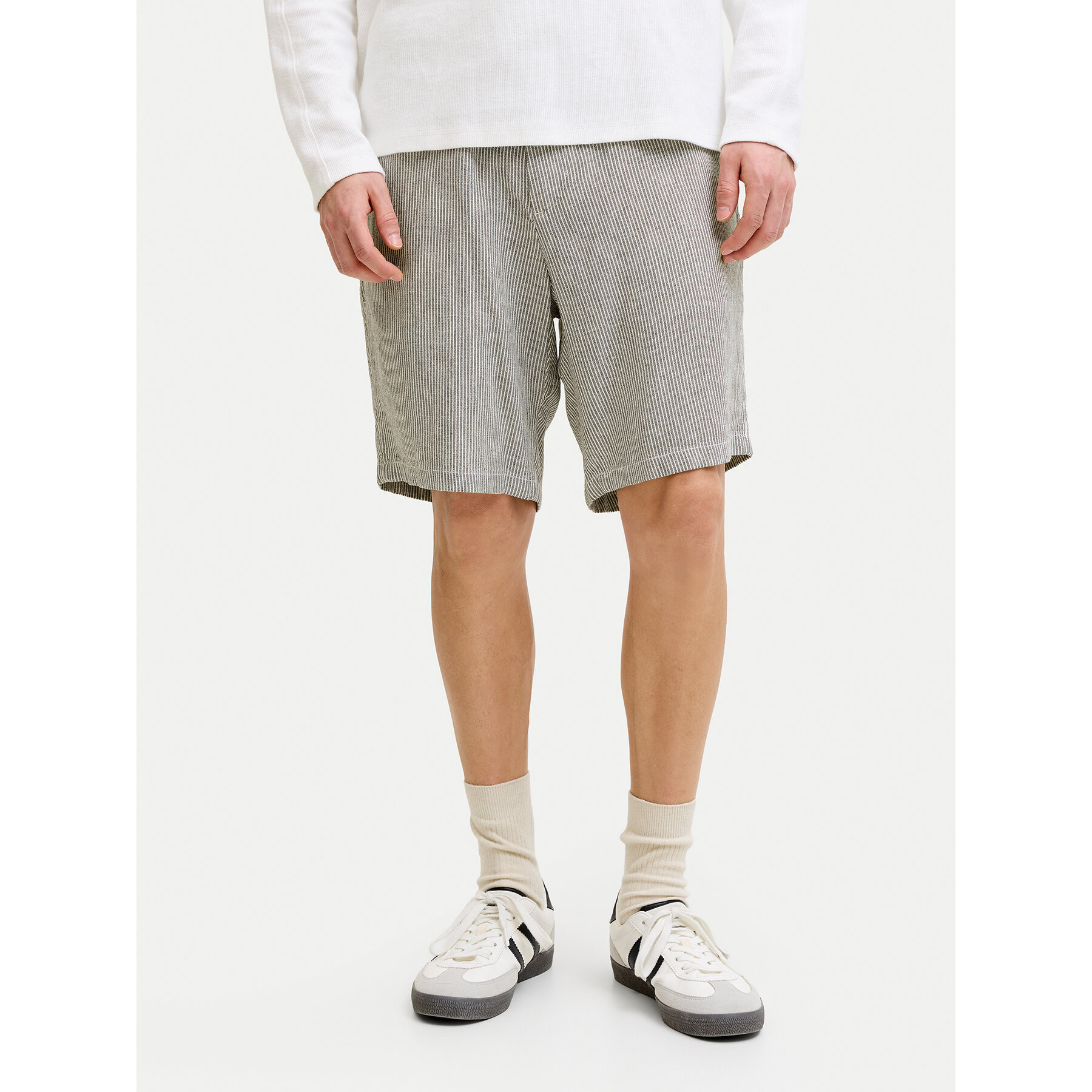 Jack & Jones Stoffshorts Ace Mykonos 12269376 Écru Regular Fit