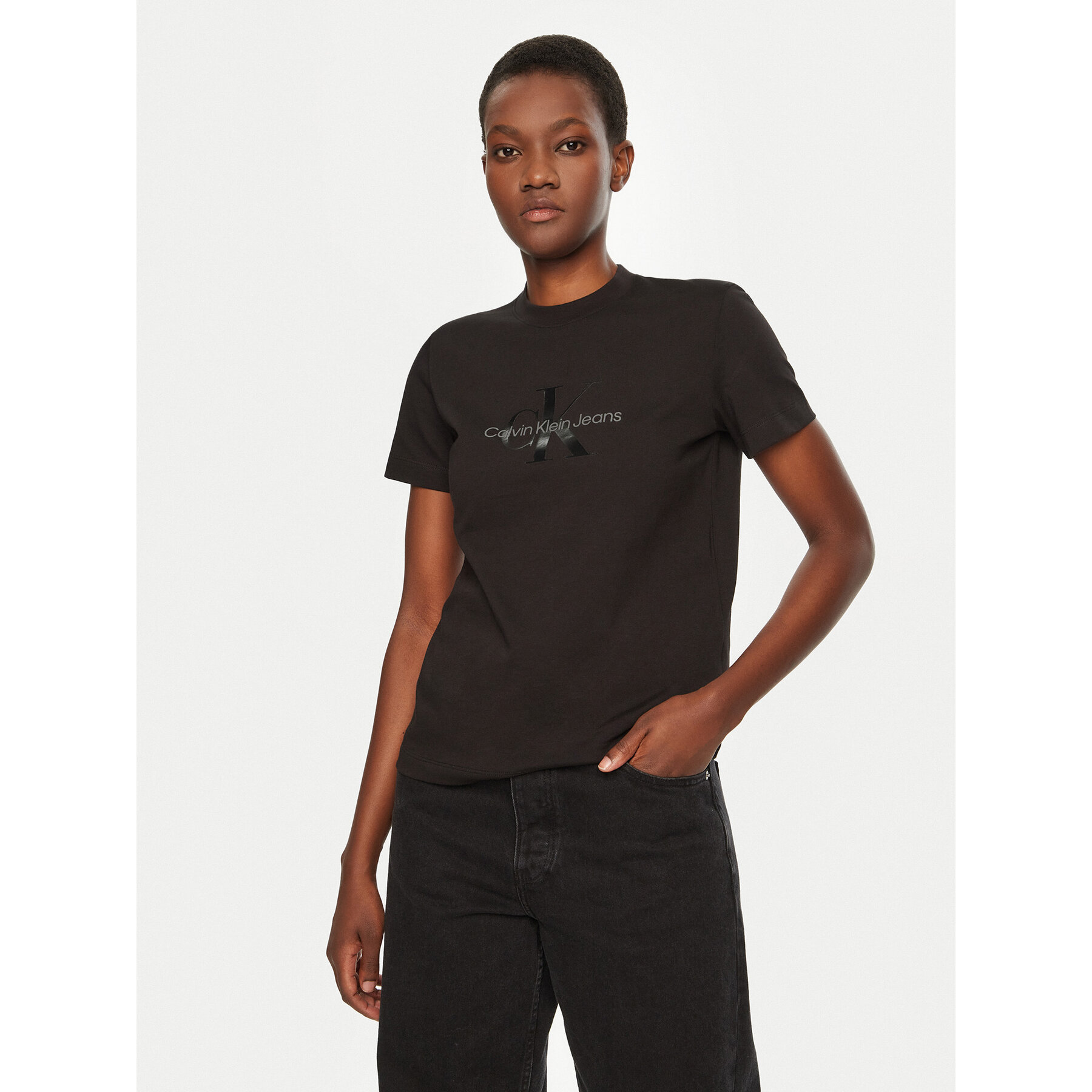 Calvin Klein Jeans T-Shirt J20J224983 Schwarz Regular Fit