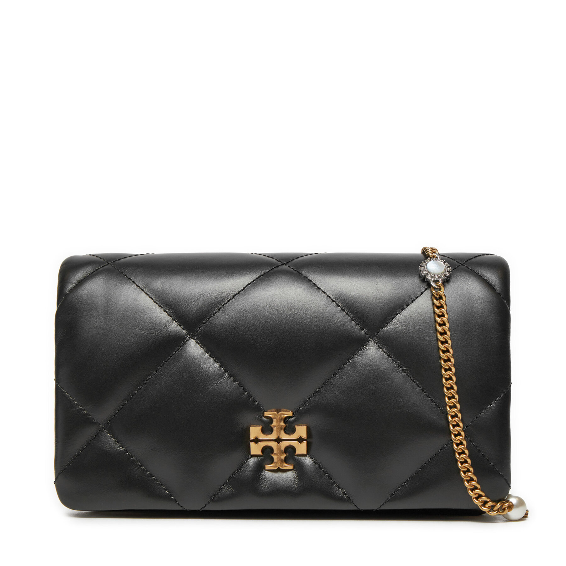 Damska Torebka Tory Burch Czarny Kiara Charm Diamiond Quilt 162139