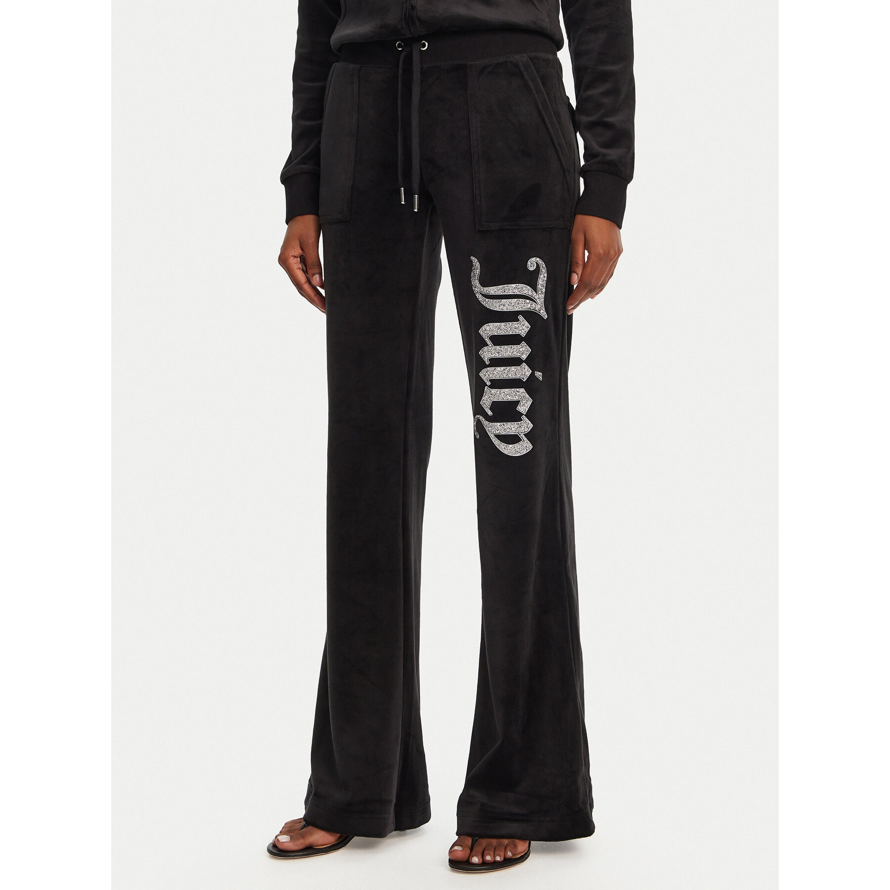 Juicy Couture Donji dio trenerke Layla JCBBJ125806 Crna Regular Fit