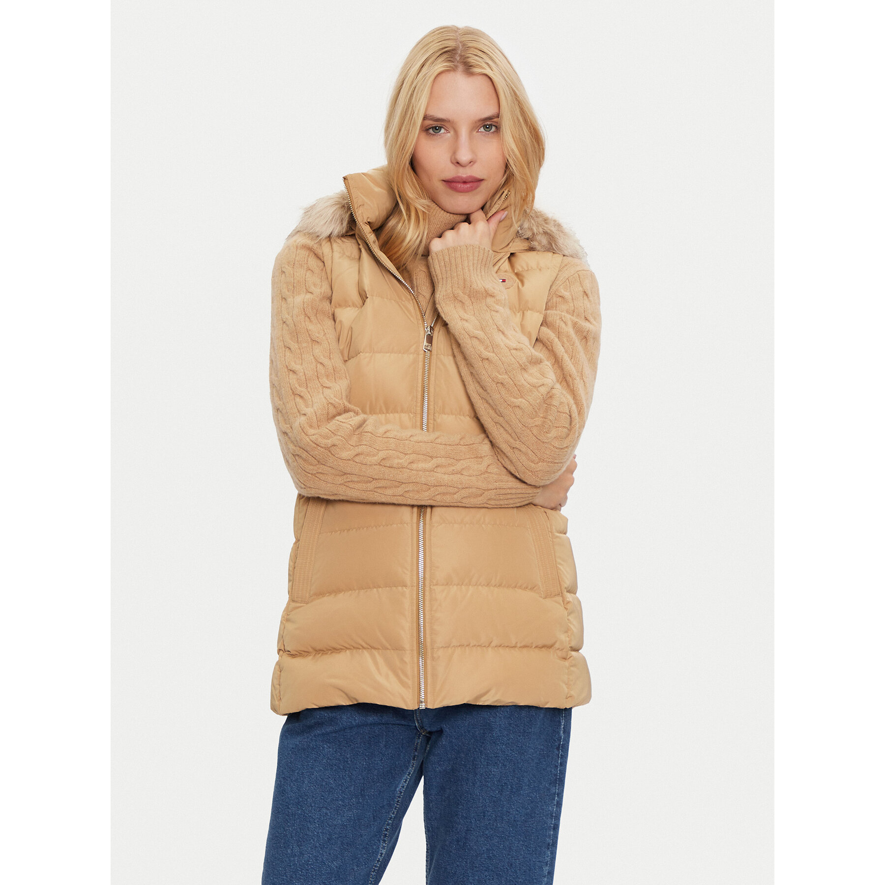 Tommy Hilfiger Bodywarmer Heritage WW0WW43634 Beige Regular Fit
