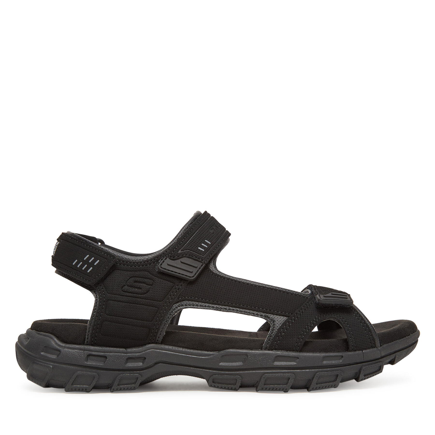 Męskie Sandały Skechers, Rozmiar 45.5 Czarny Garver-Louden 64487/BLK