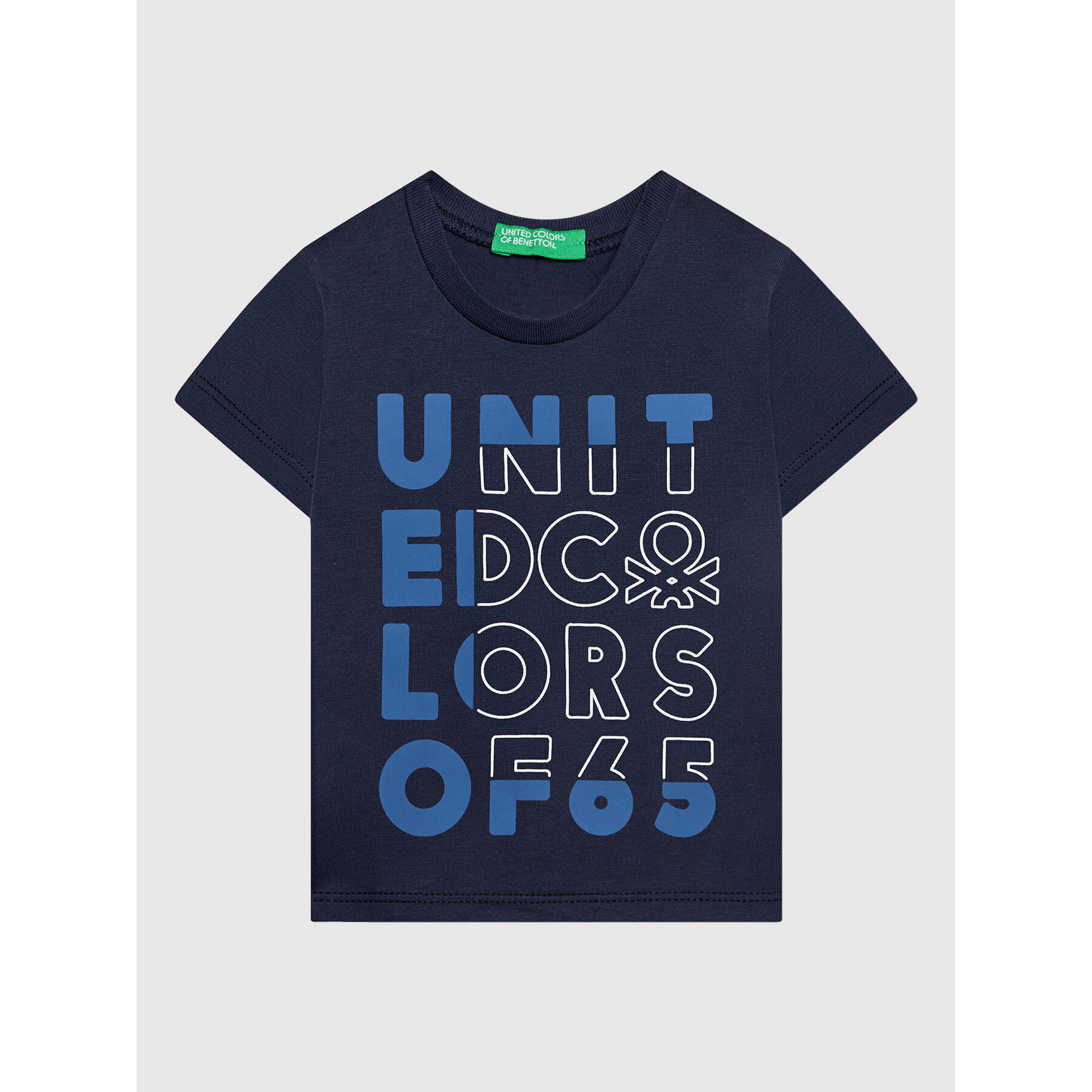 United Colors Of Benetton Póló 3I1XG100G Sötétkék Regular Fit