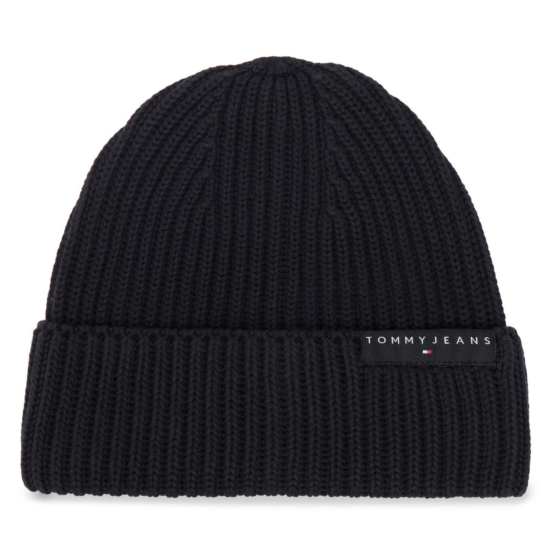 Kapa Tommy Jeans Tjm Linear Logo Beanie AM0AM14865 Črna