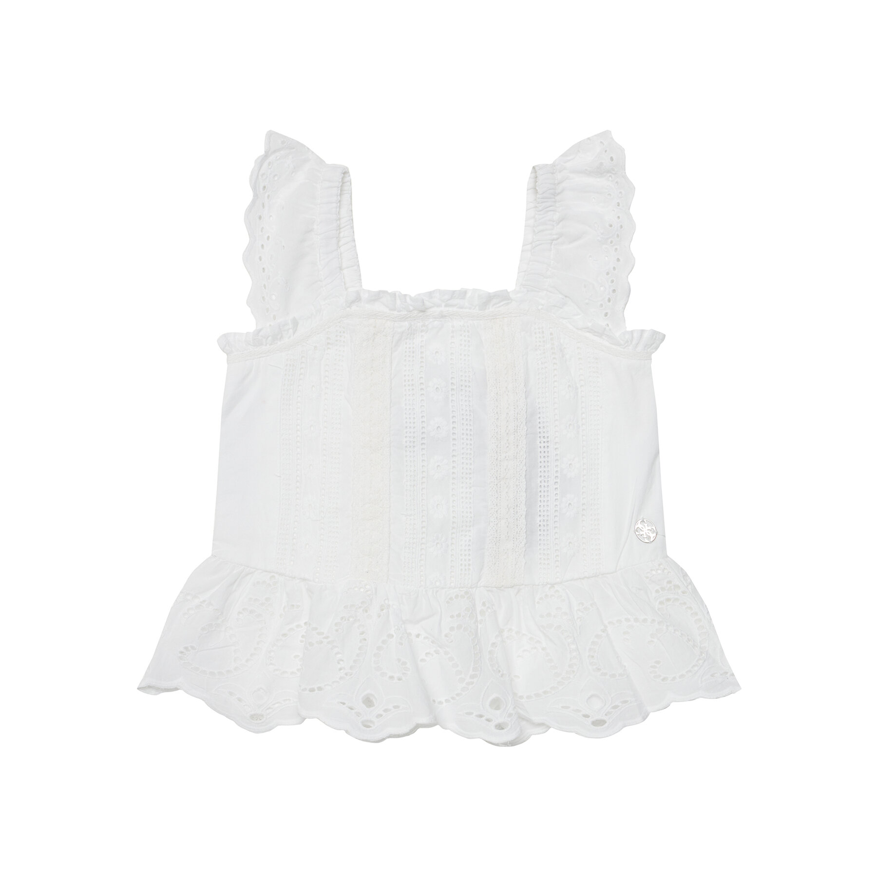 Guess Τοπ J5GH14 WBHO0 Λευκό Regular Fit