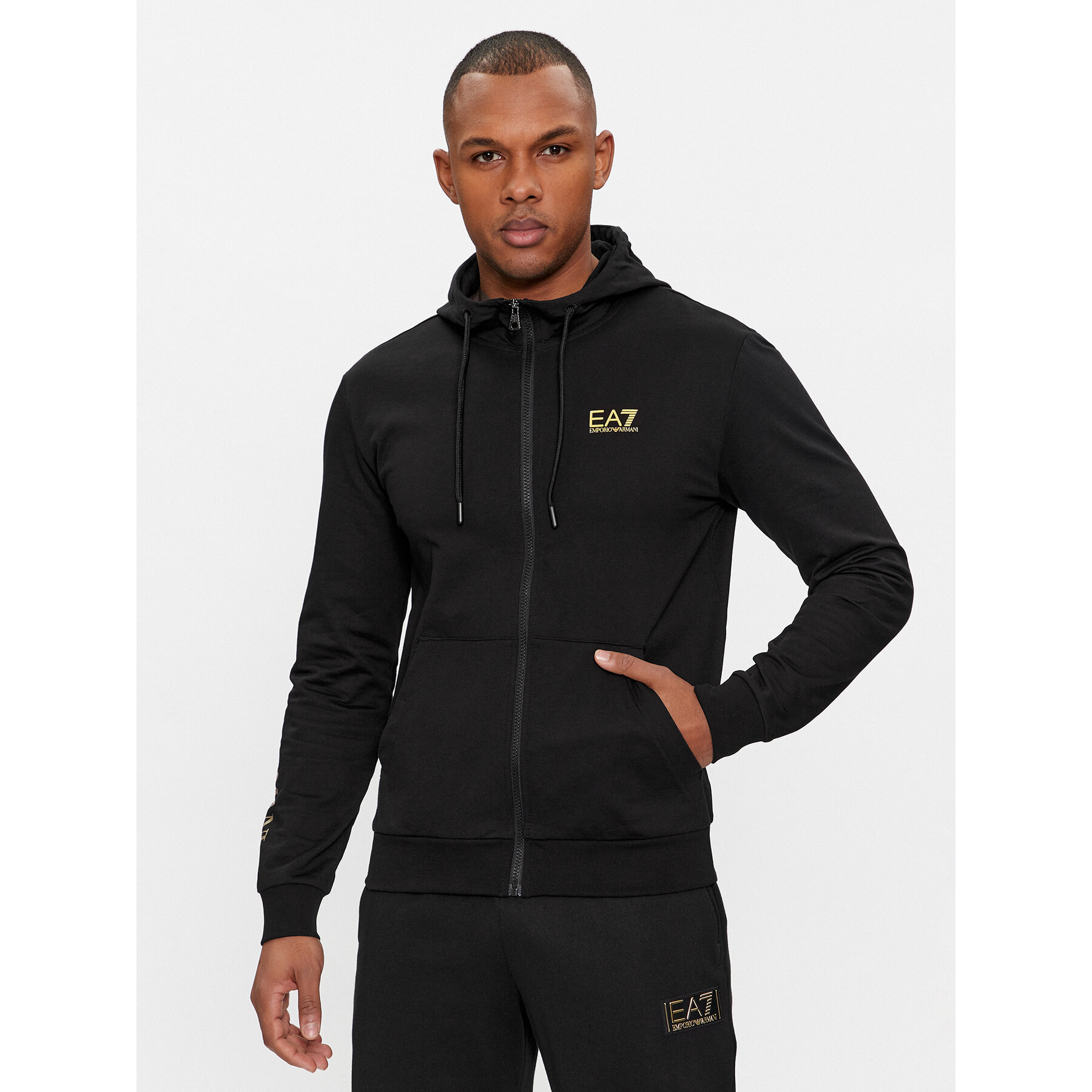 EA7 Emporio Armani Sweatshirt 7M000568 AF13512 MC004 Schwarz Regular Fit