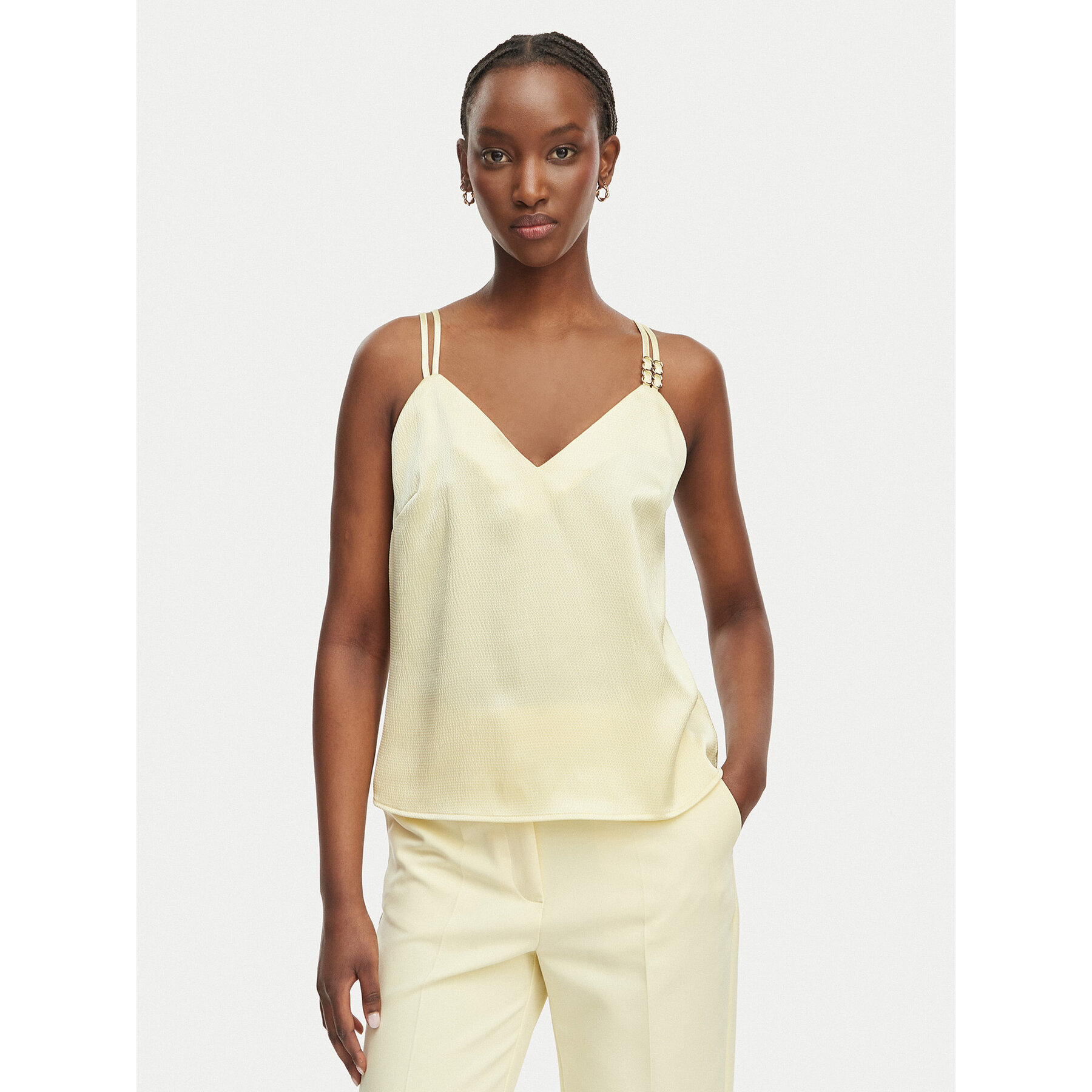 Morgan Τοπ 242-OLAFI Κίτρινο Regular Fit