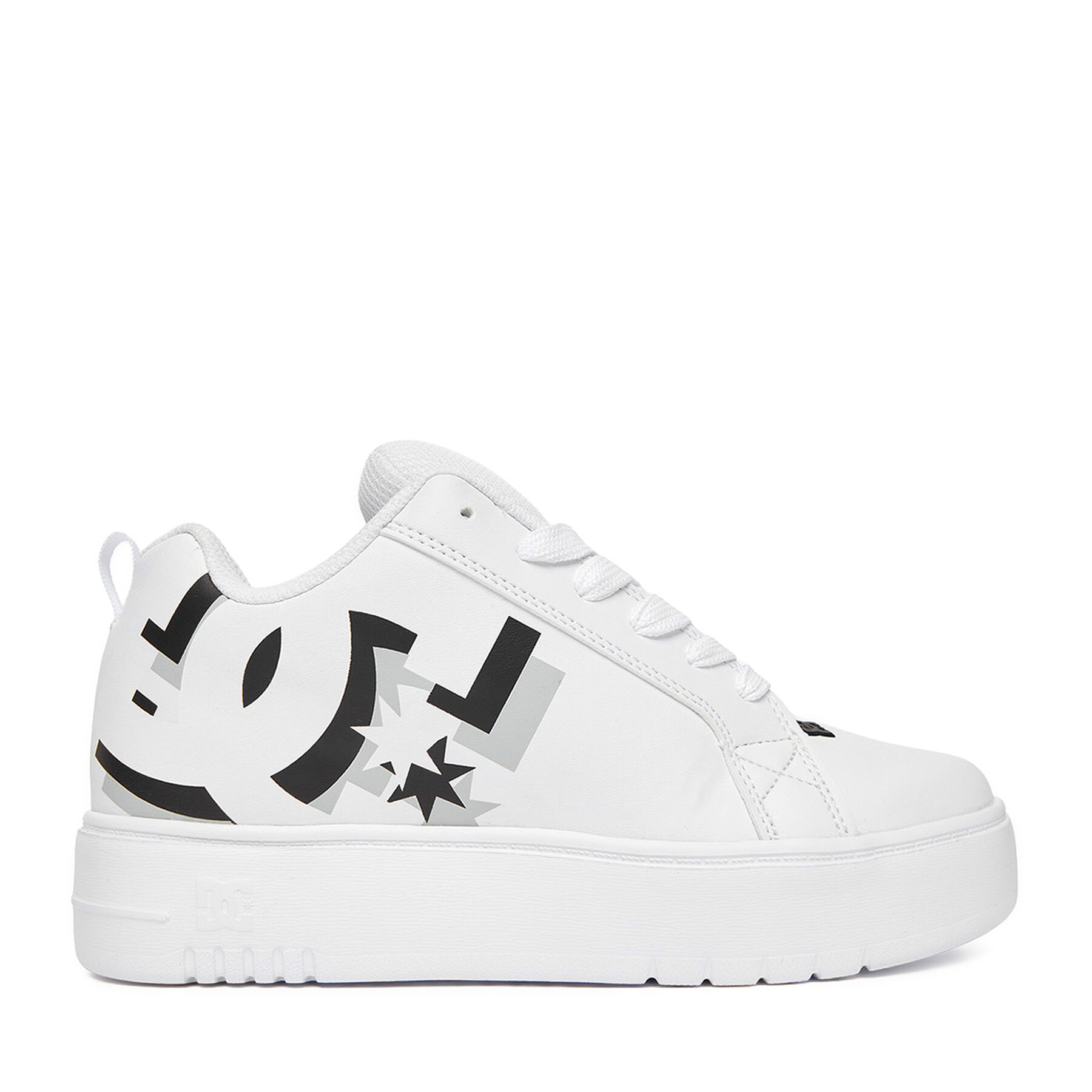 DC Shoes Dámske Sneakersy, Rozmer: 39, Biela, CEO-COURT GRAFFIK PLATFORM DC02422101