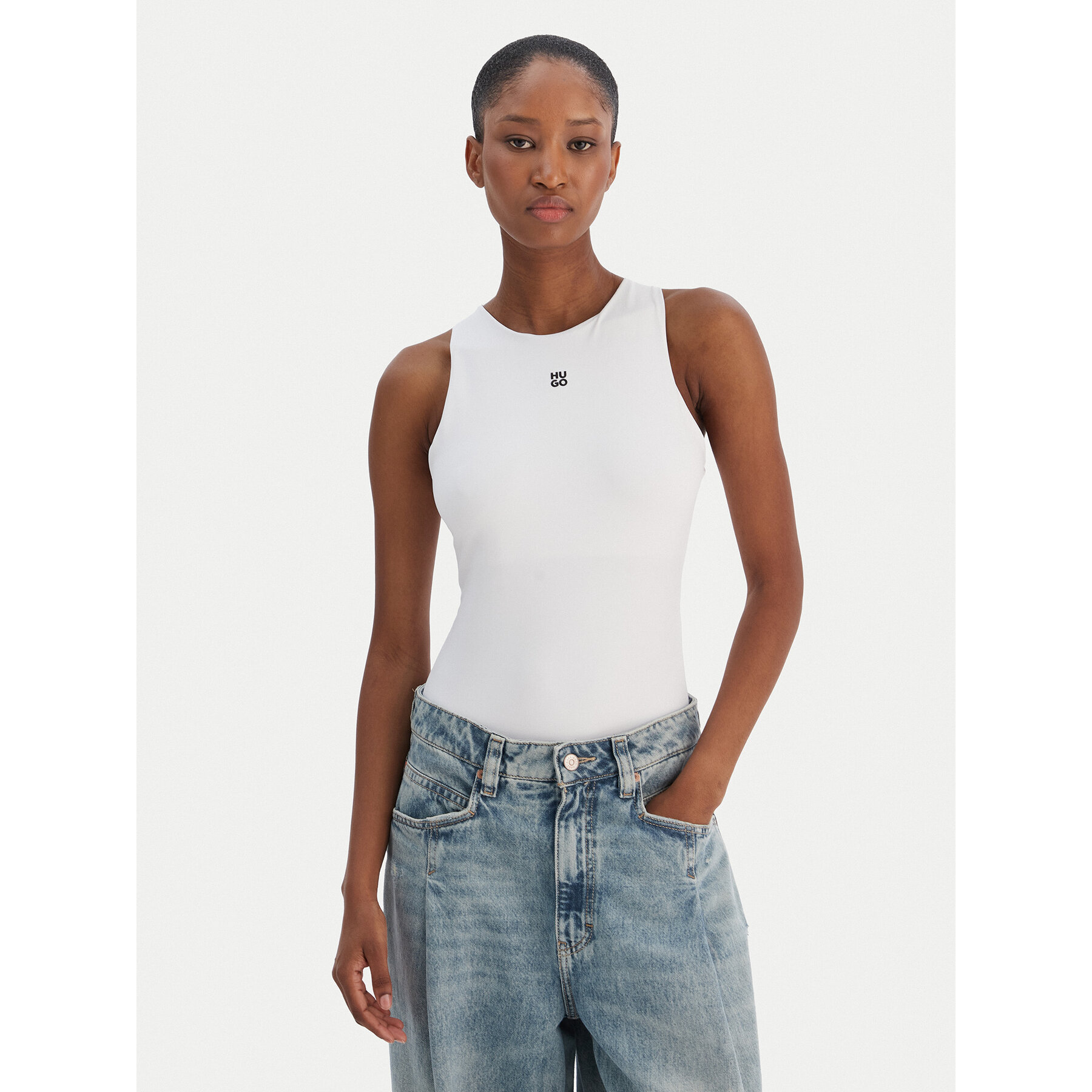 HUGO Body Dasiel 50545196 Weiß Slim Fit