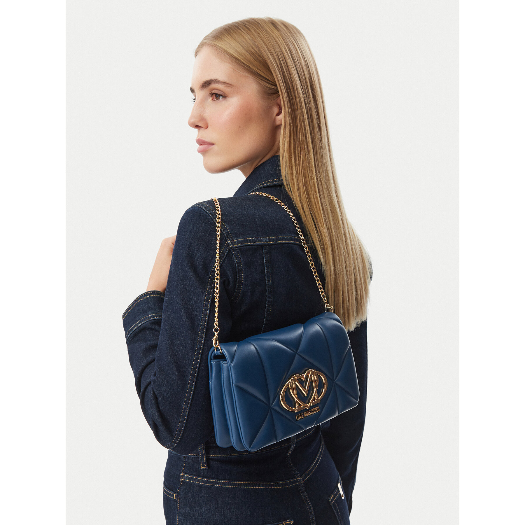 Geantă LOVE MOSCHINO JC4043PP0PLC0751 Bleumarin