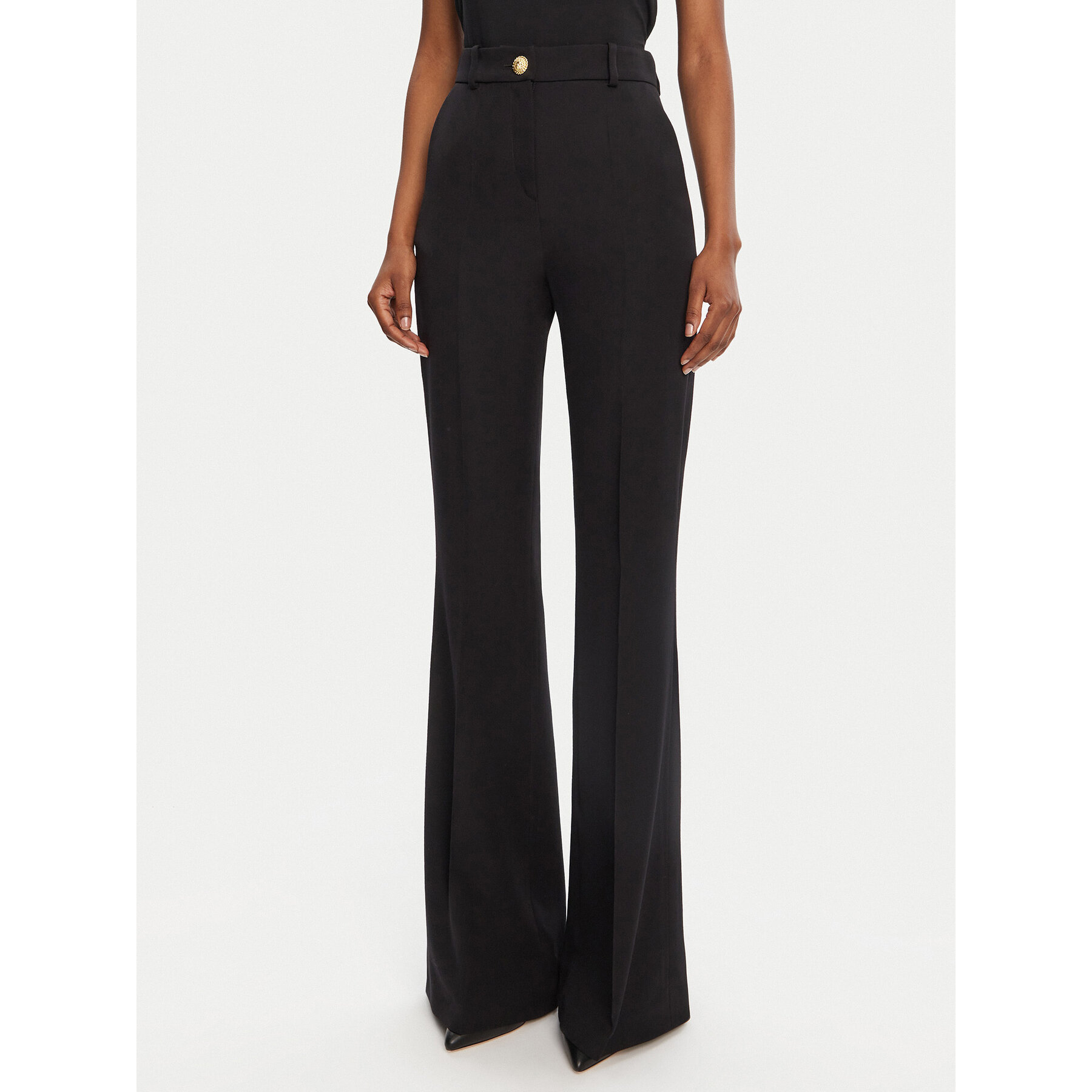 Balmain Stoffhose DF1PO104WC09 Schwarz Regular Fit