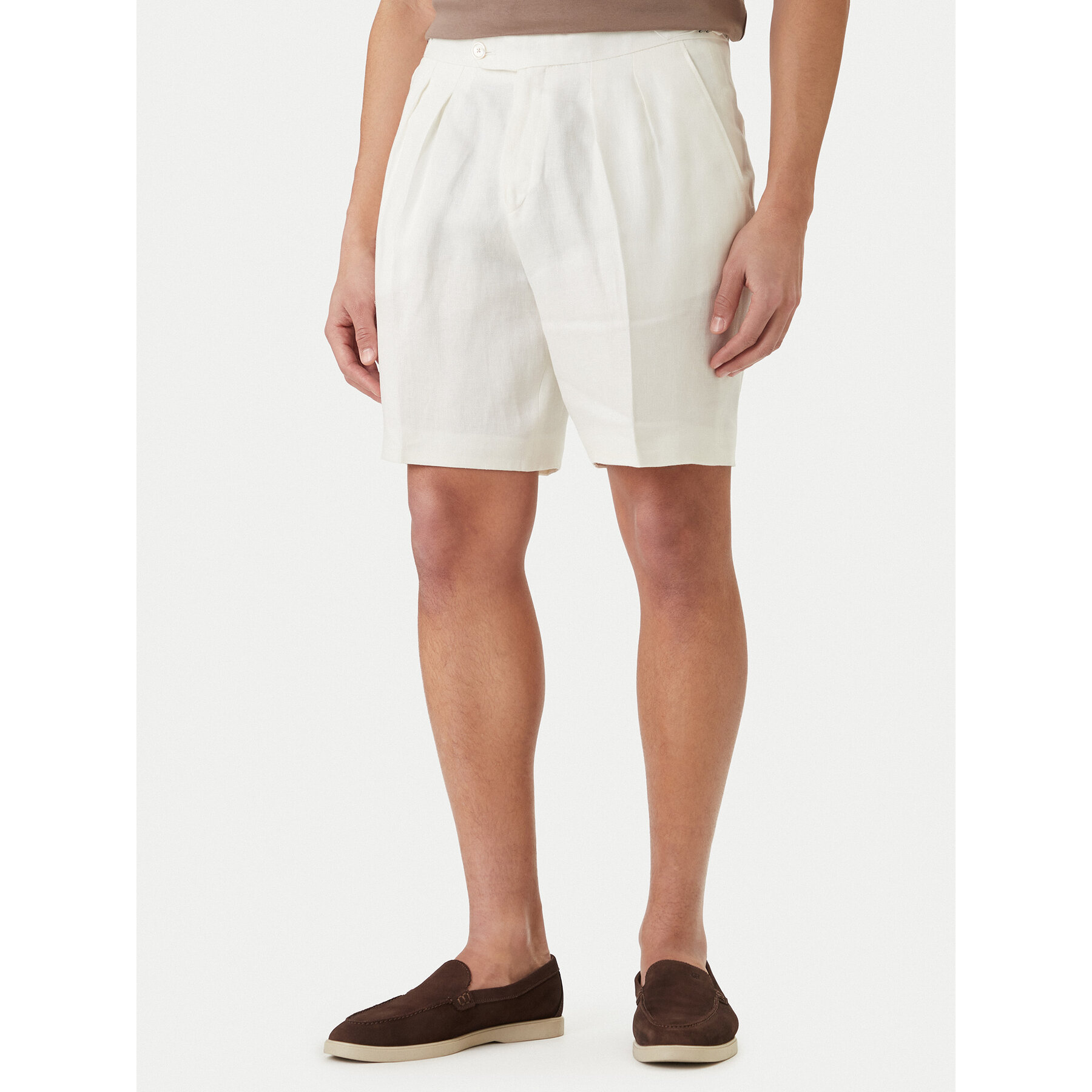 BOSS Stoffshorts H-Perin 50561858 Weiß Tapered Fit