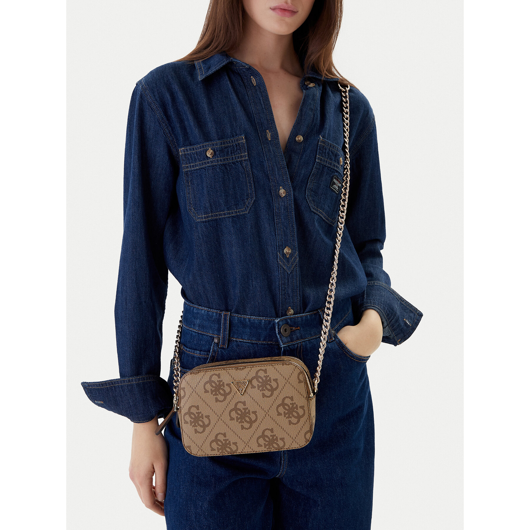 Ročna torba Guess Noelle II HWSO96 72140 Bež