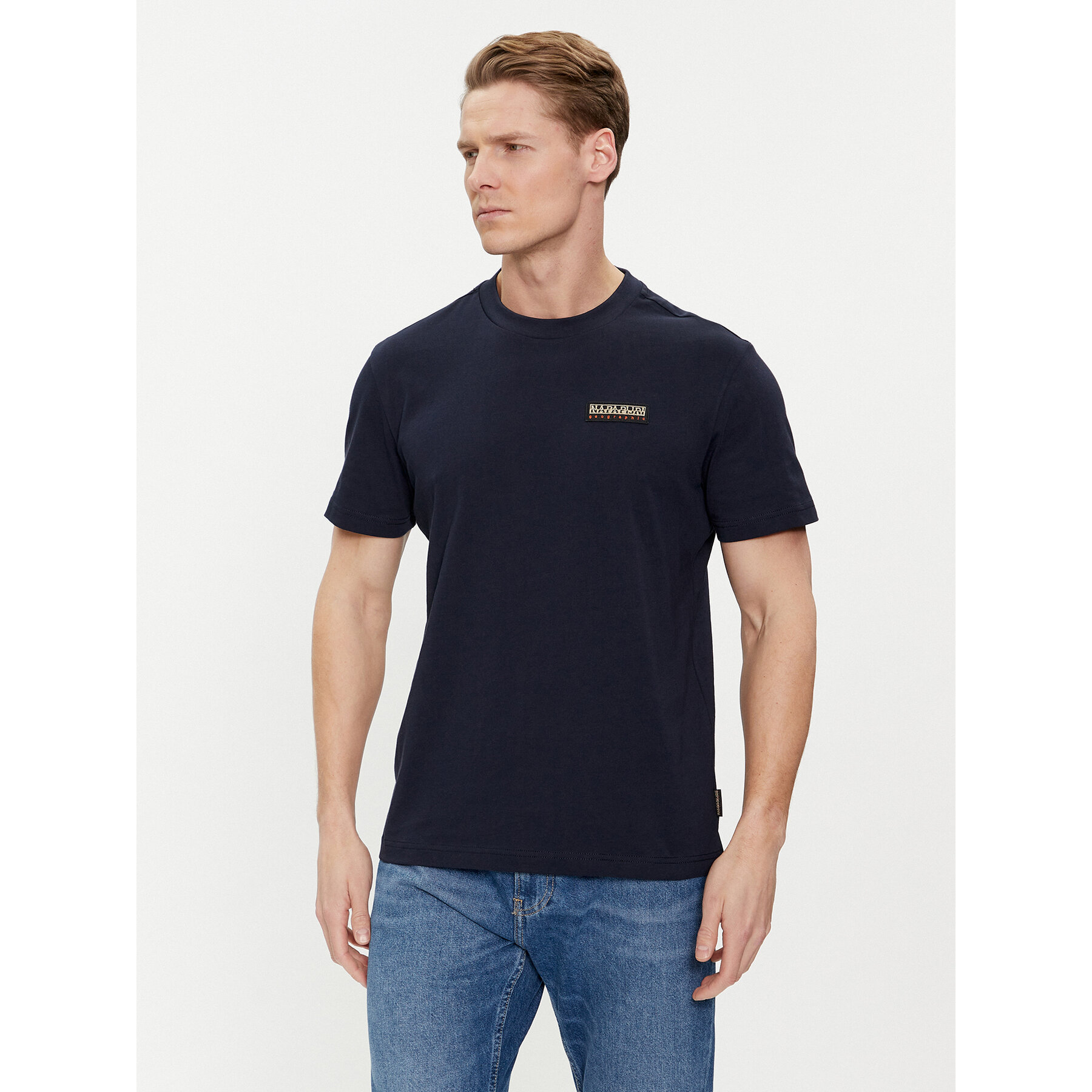 Napapijri T-shirt Iaato NP0A4HFZ Blu scuro Regular Fit