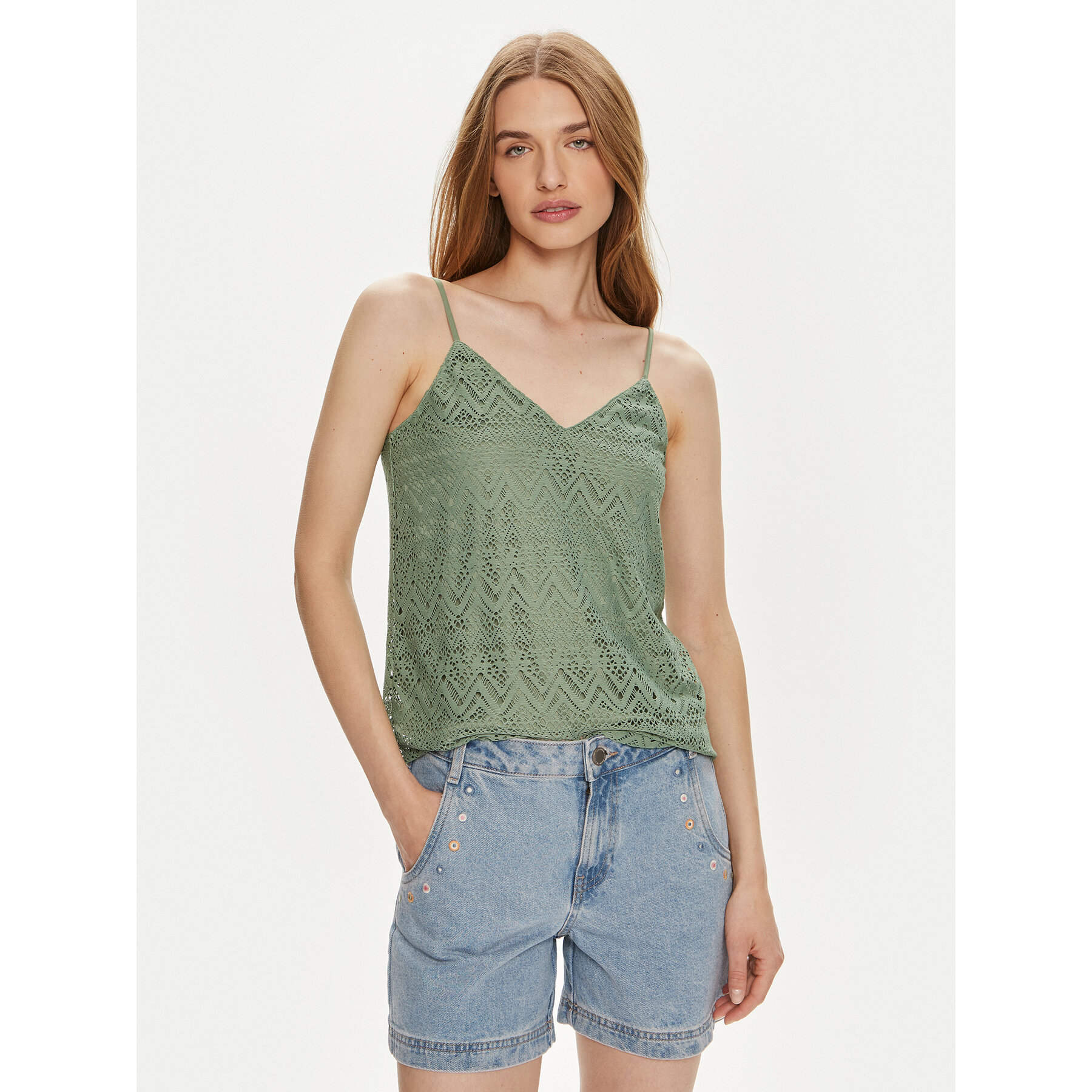 Vero Moda Felső Maya 10304453 Zöld Regular Fit