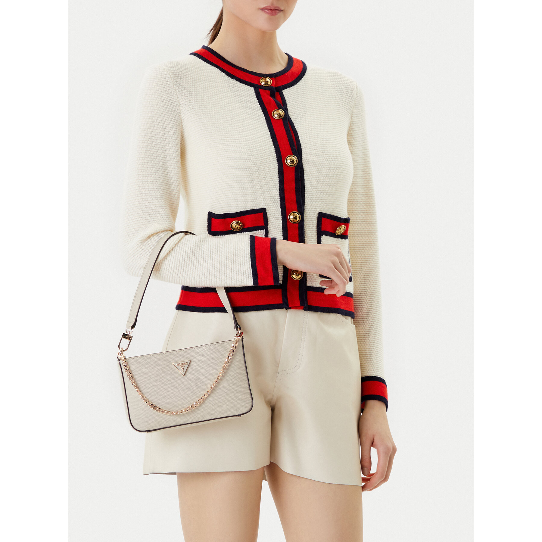 Geantă Guess Noelle II Mini HWZG96 72720 Écru