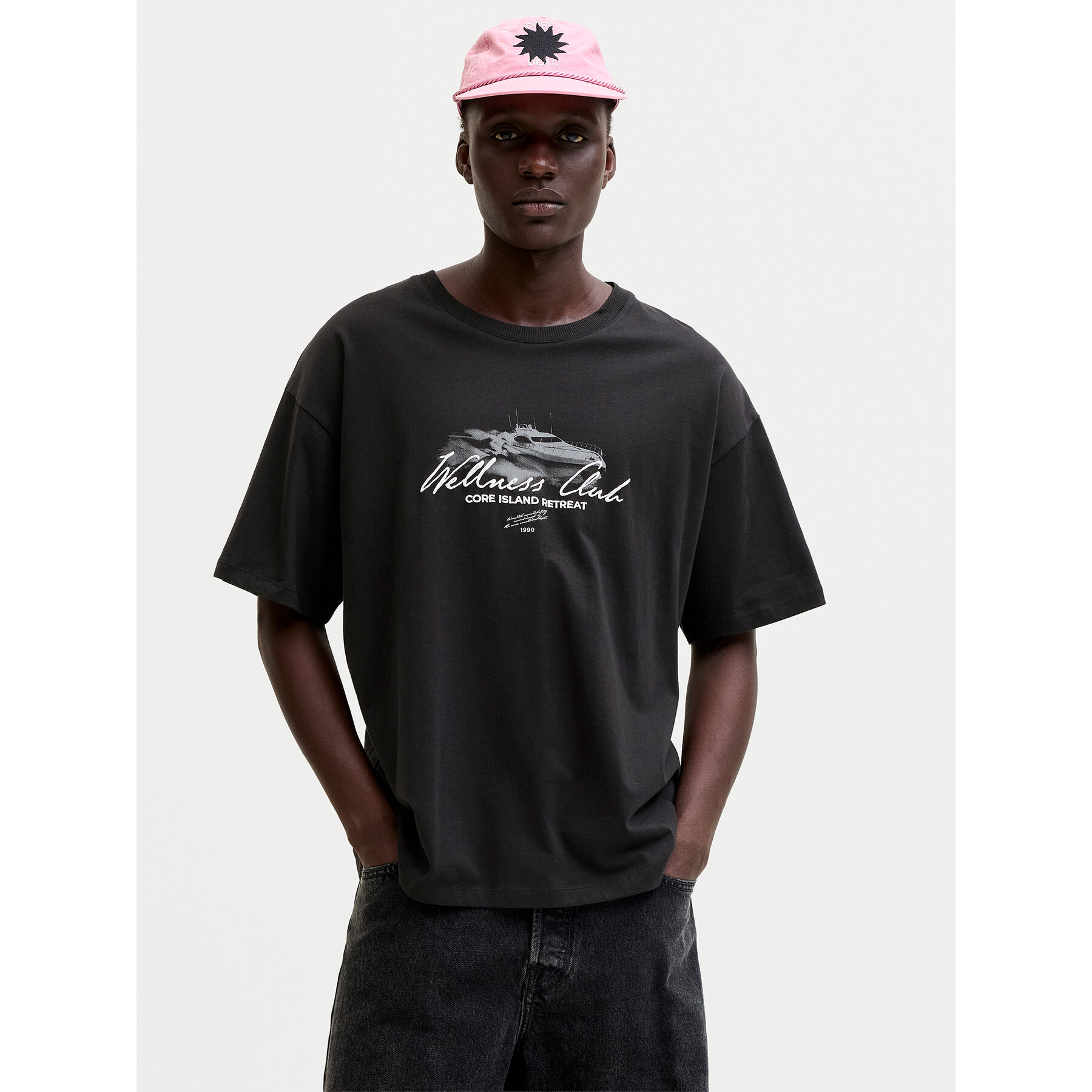 Jack & Jones T-Shirt Eterna 12295526 Schwarz Loose Fit