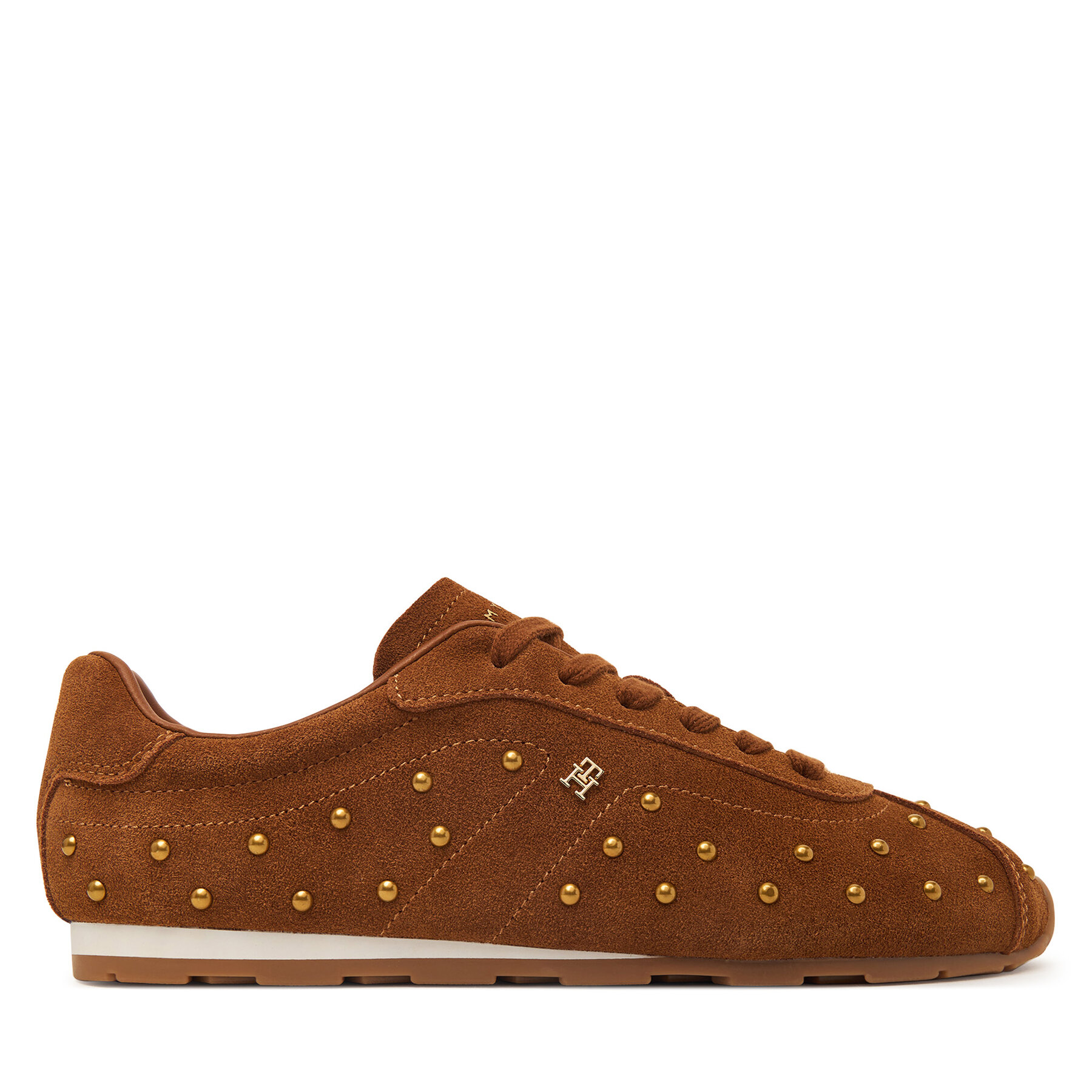 Sneakersy Tommy Hilfiger Th Bella Low Profile Studs FW0FW09882 Hnedá