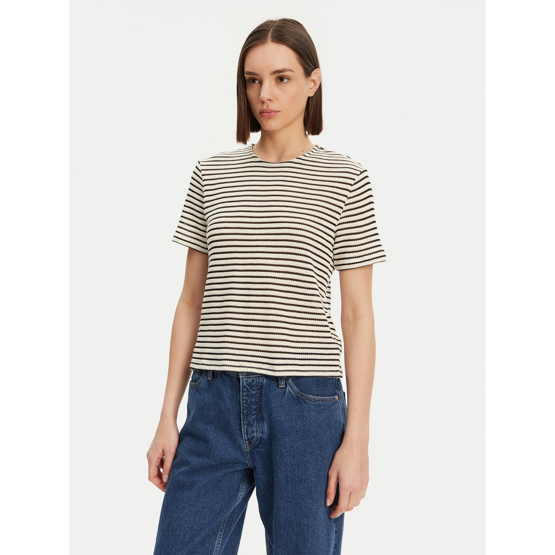 Pieces Póló Manilla 17155073 Ekru Loose Fit