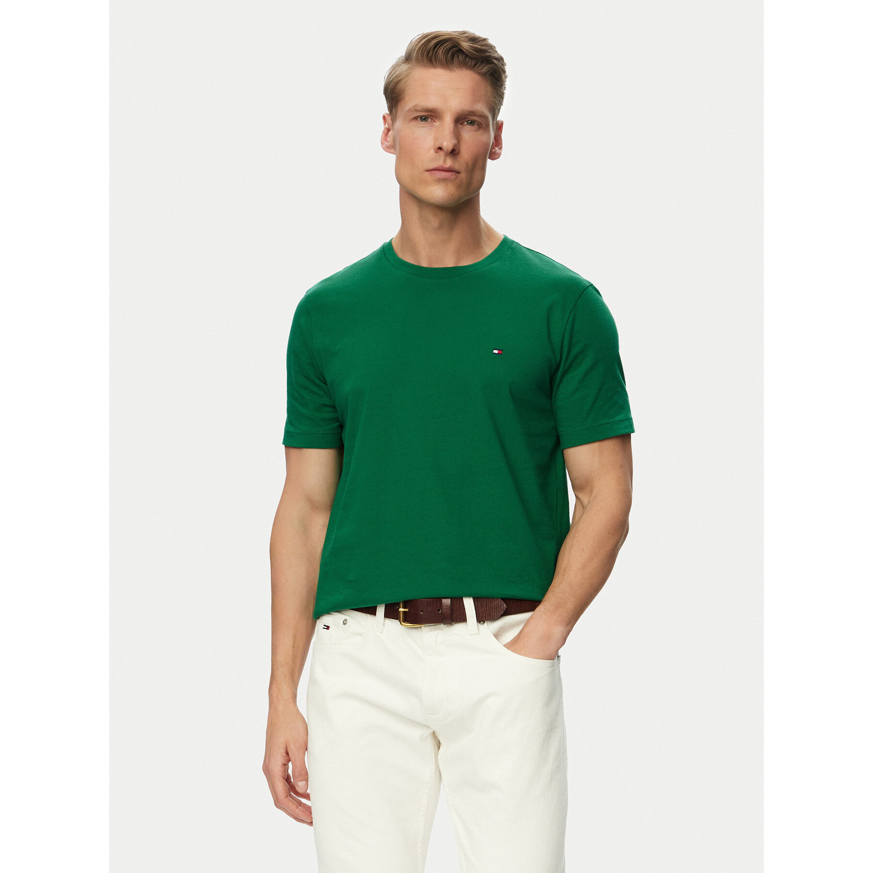Tommy Hilfiger T-shirt Ess Seasonal MW0MW39995 Zelena Regular Fit