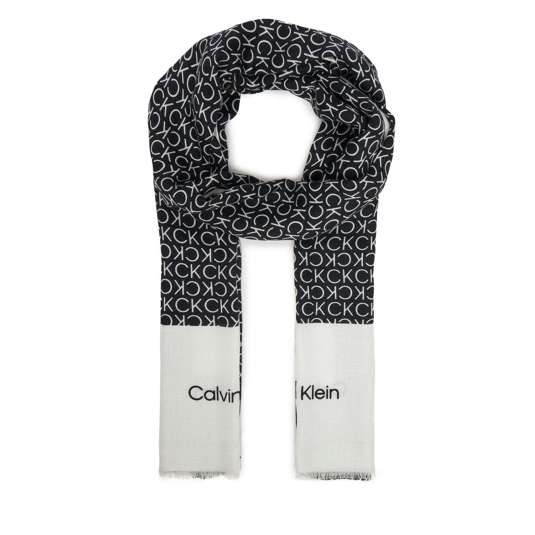  Sál Calvin Klein Aop Minimal Logo LV04F8053G Fekete akciós termékkép 1