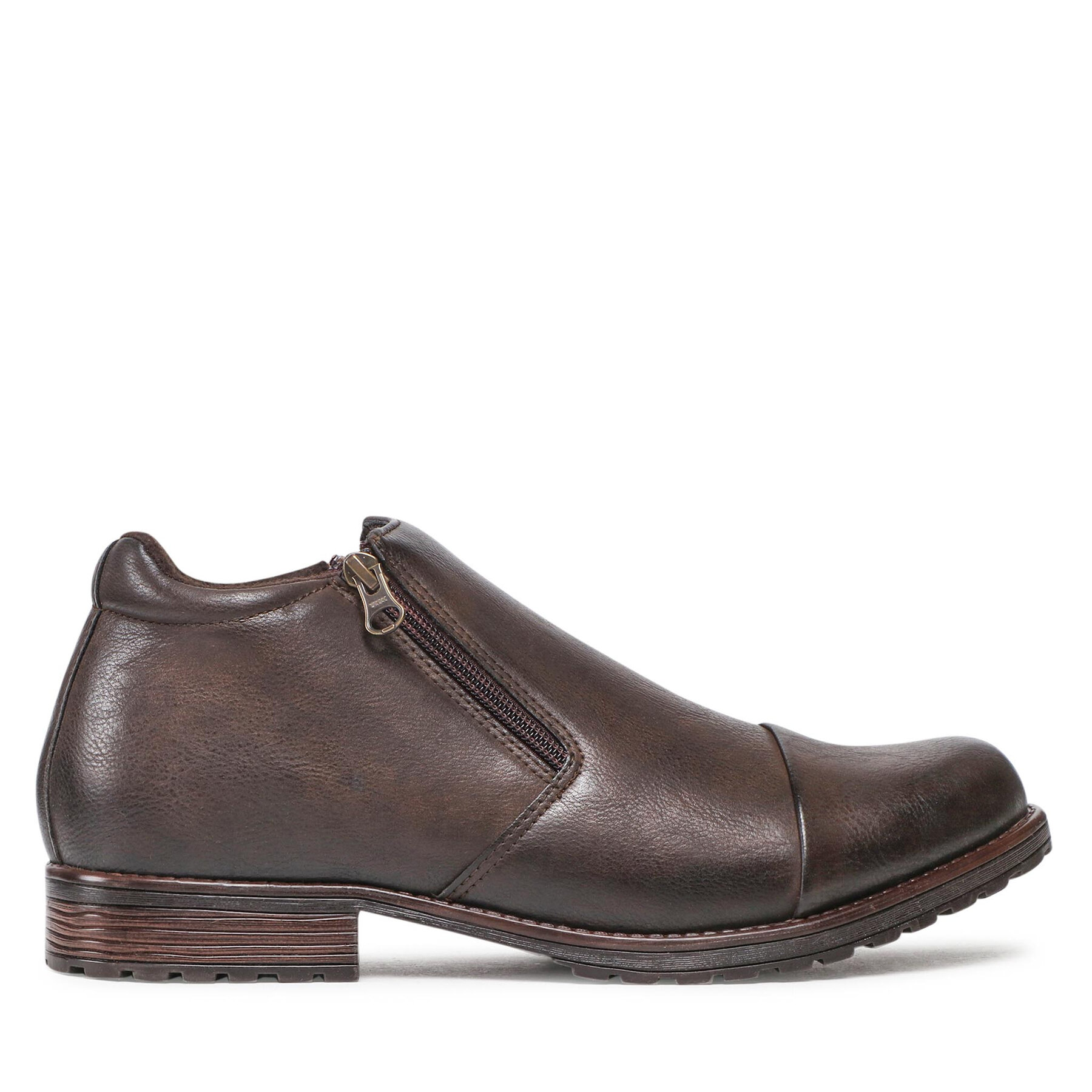 Botines planos Lanetti MBS-GORAN-124 Marrón