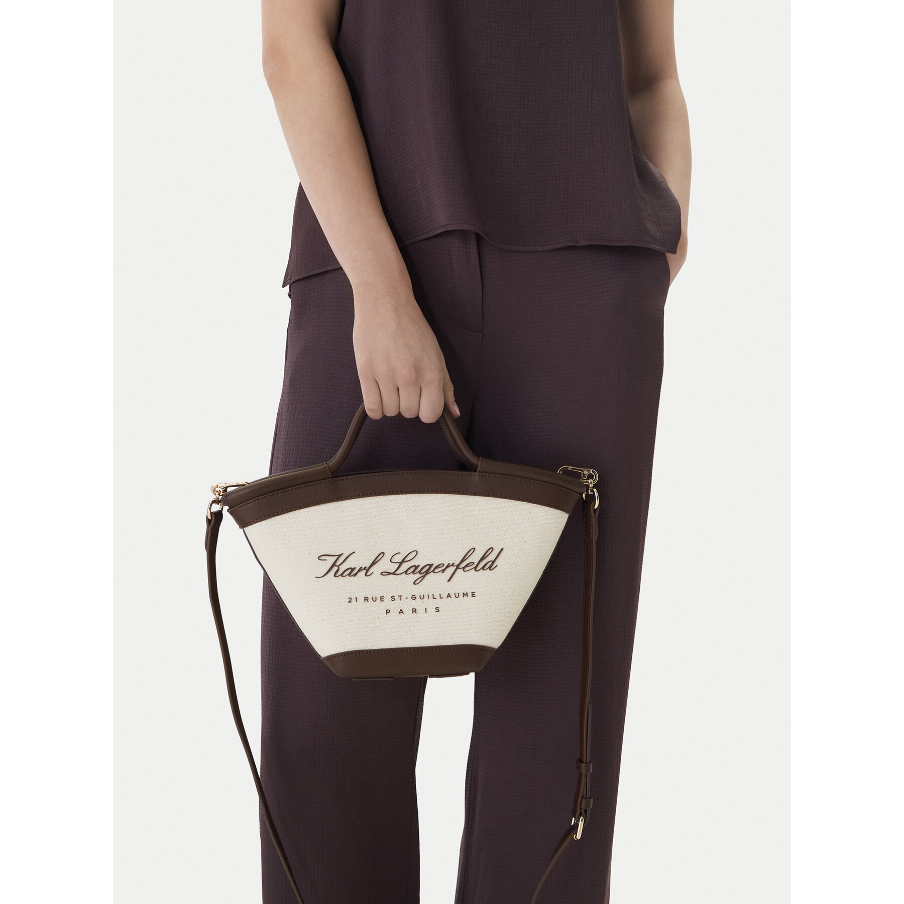 Geantă KARL LAGERFELD B1W46067 Crem