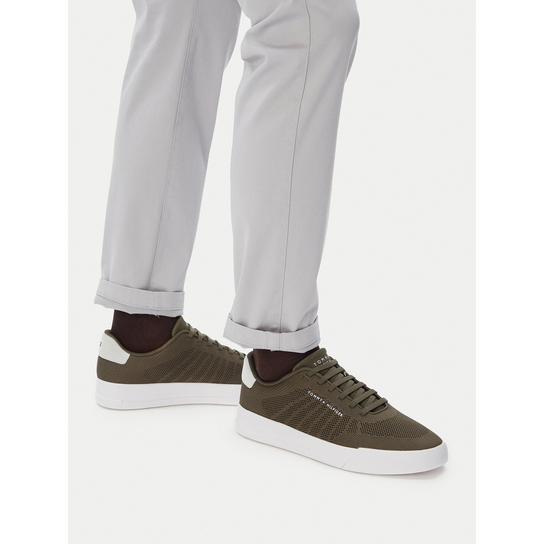 Tenisice Tommy Hilfiger Th Court Knit FM0FM05823 Zelena